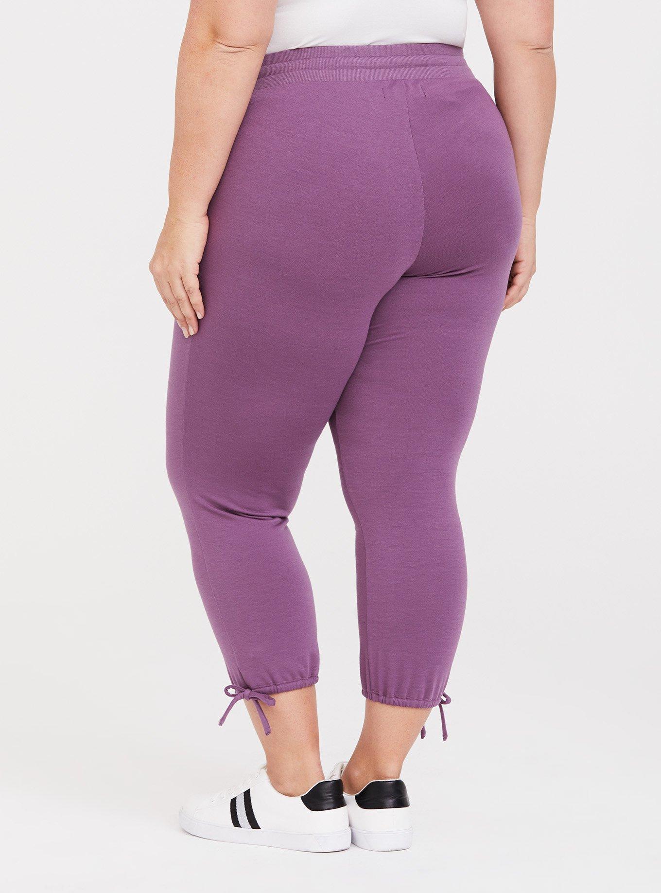 Purple French Terry Jogger Pant, PURPLE, alternate