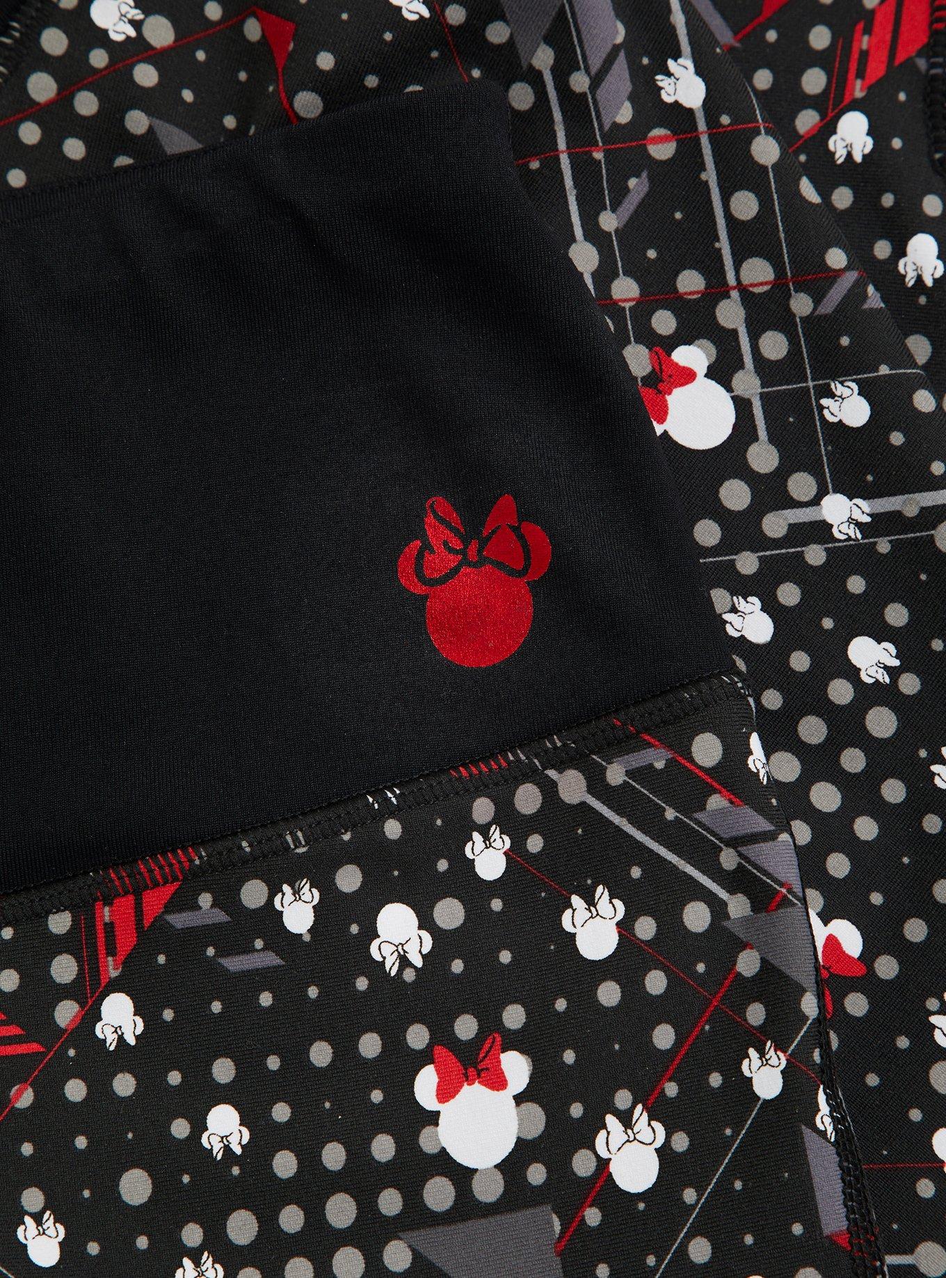 Disney Minnie Mouse Dot and Bow Crop Active Legging, BLACK DOT, alternate