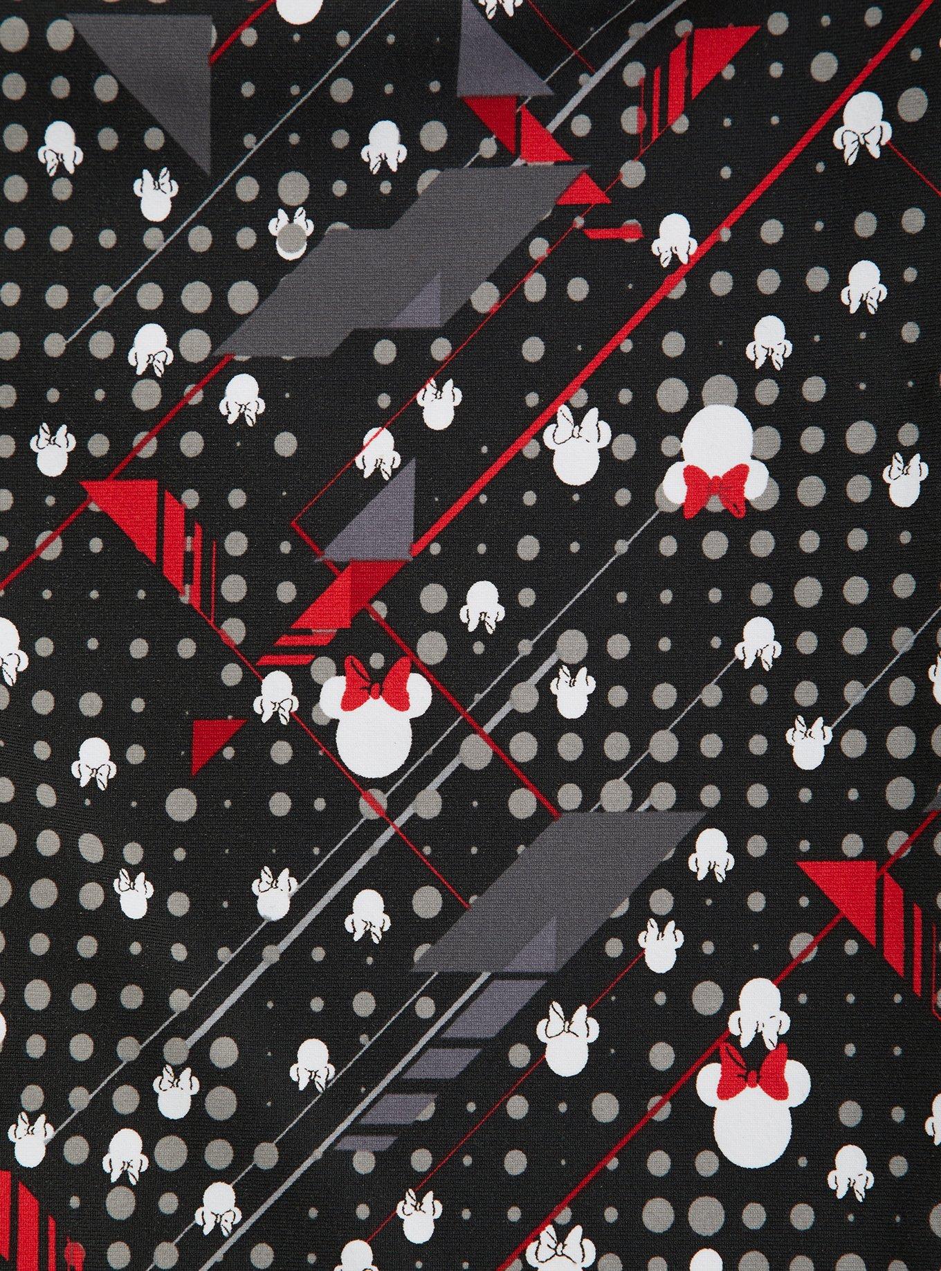 Disney Minnie Mouse Dot and Bow Crop Active Legging, BLACK DOT, alternate