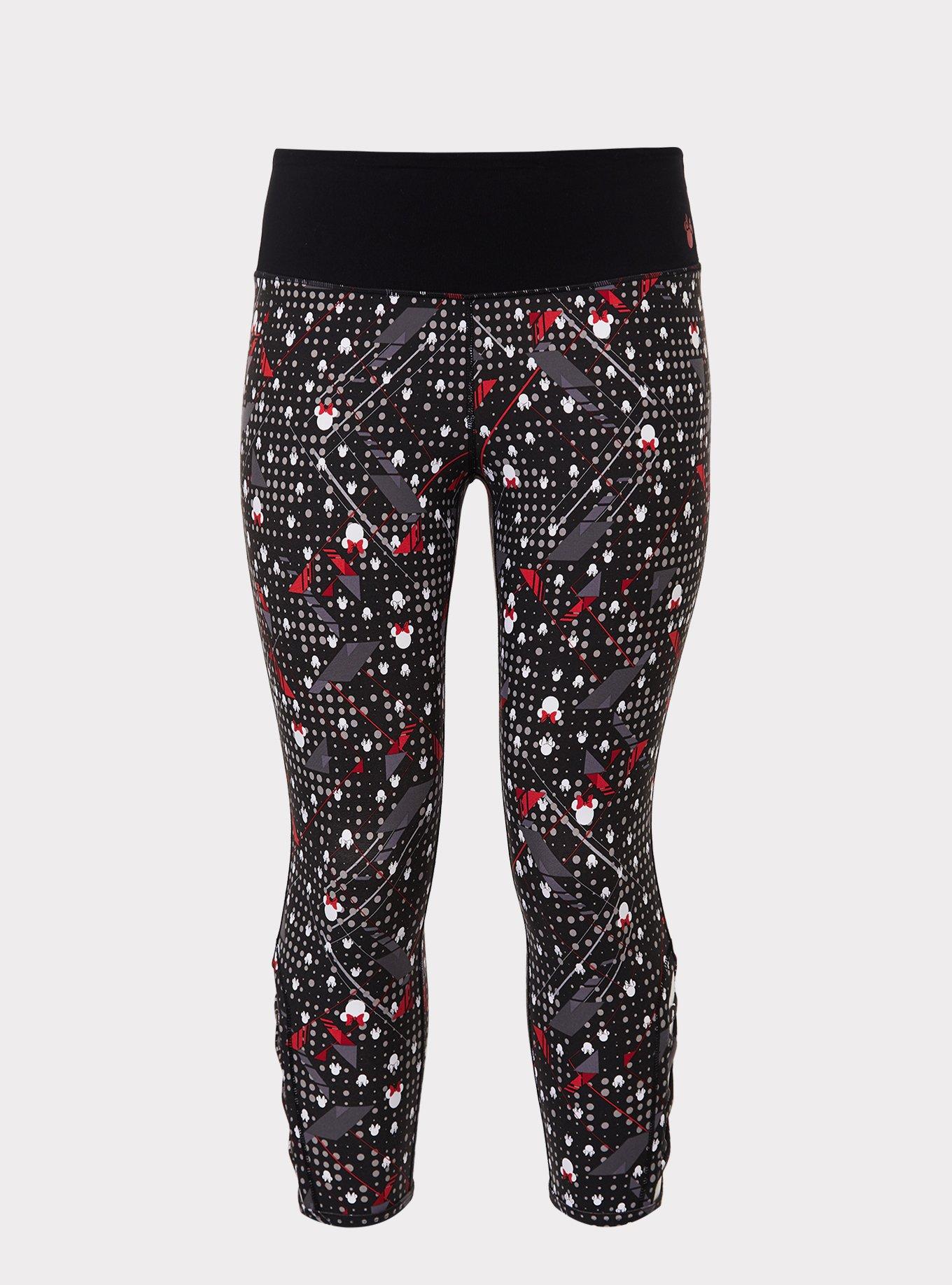 Disney Minnie Mouse Dot and Bow Crop Active Legging, BLACK DOT, hi-res