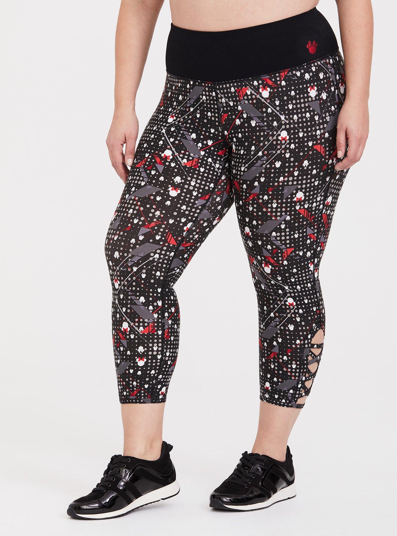 Disney Minnie Mouse Dot and Bow Crop Active Legging, BLACK DOT, hi-res