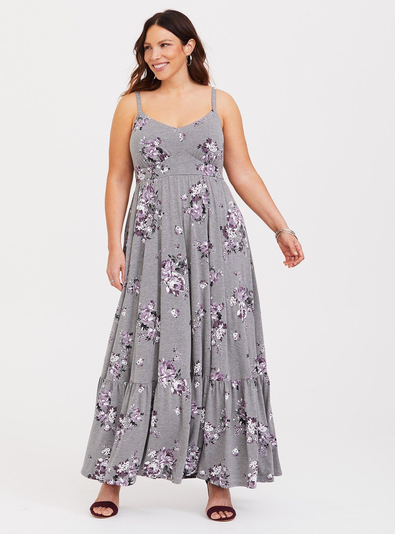 Torrid purple shop floral dress