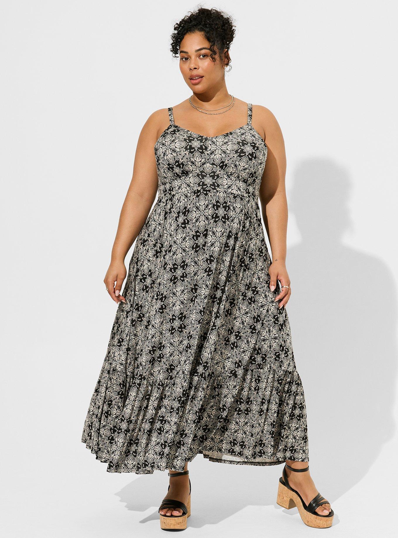 Plus Size - Maxi Super Soft Tiered Dress - Torrid