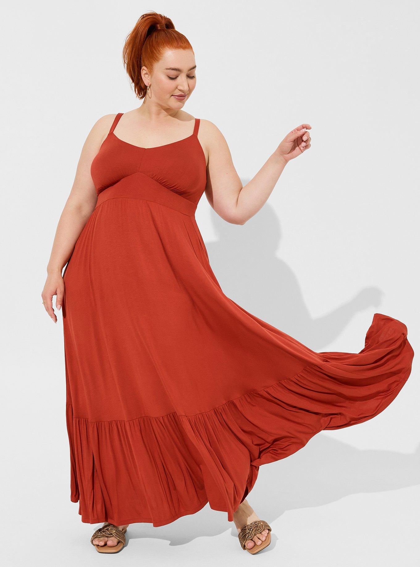 Plus Size - Maxi Super Soft Tiered Dress - Torrid