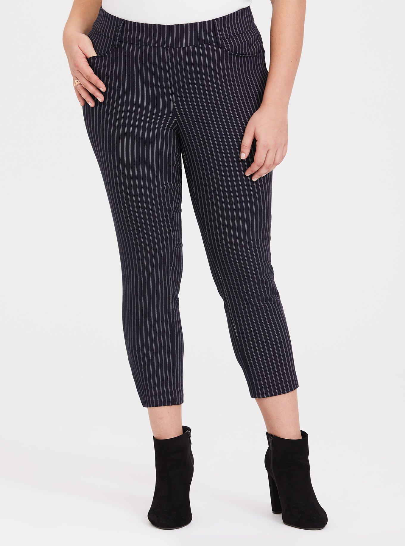 Jeller Pinstripe Pants Black Curve