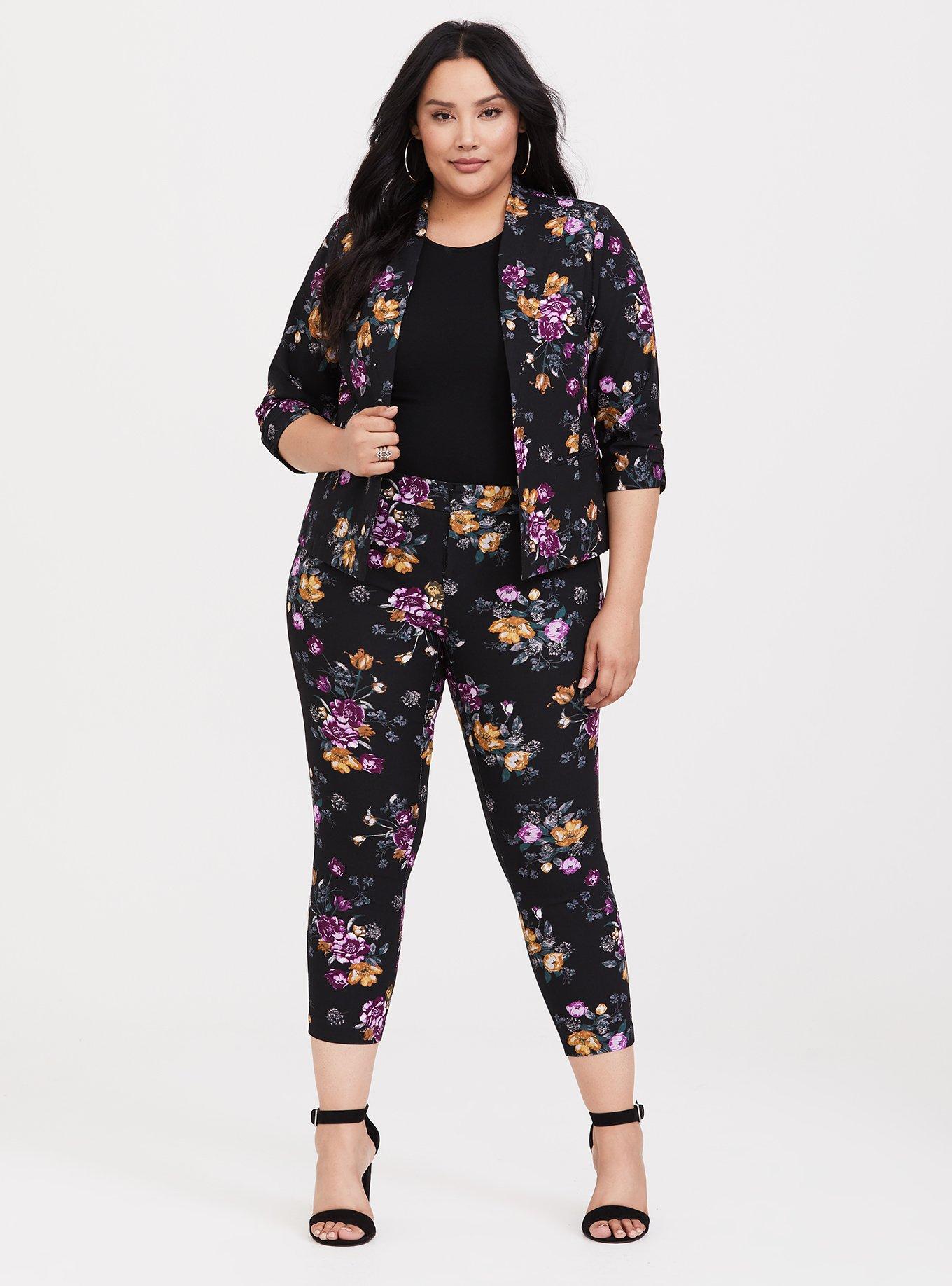 Modern Millennium Stretch Ankle Pant - Black Floral, LOVELY DAY, alternate