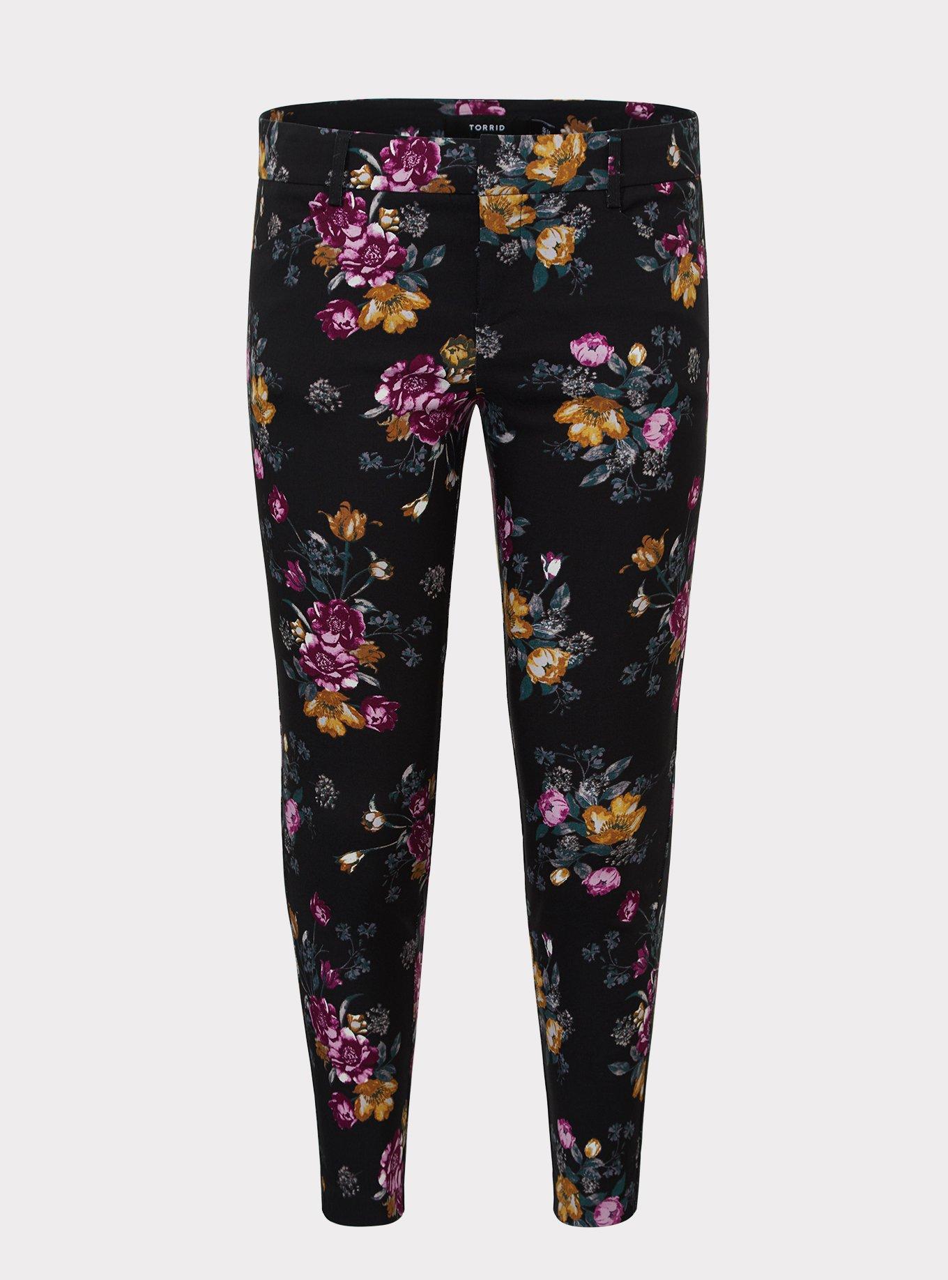 Modern Millennium Stretch Ankle Pant - Black Floral, LOVELY DAY, hi-res