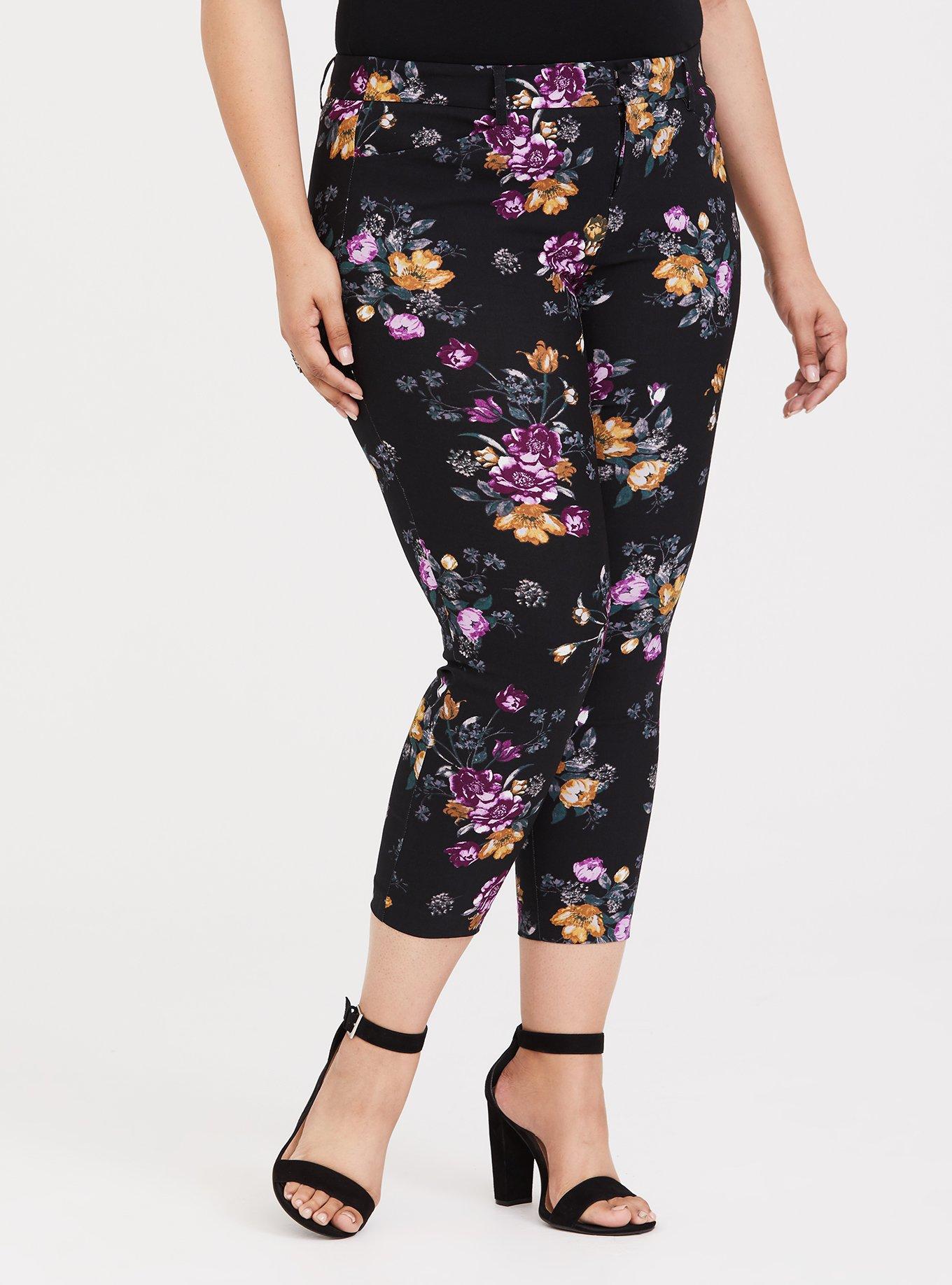 Modern Millennium Stretch Ankle Pant - Black Floral, LOVELY DAY, hi-res