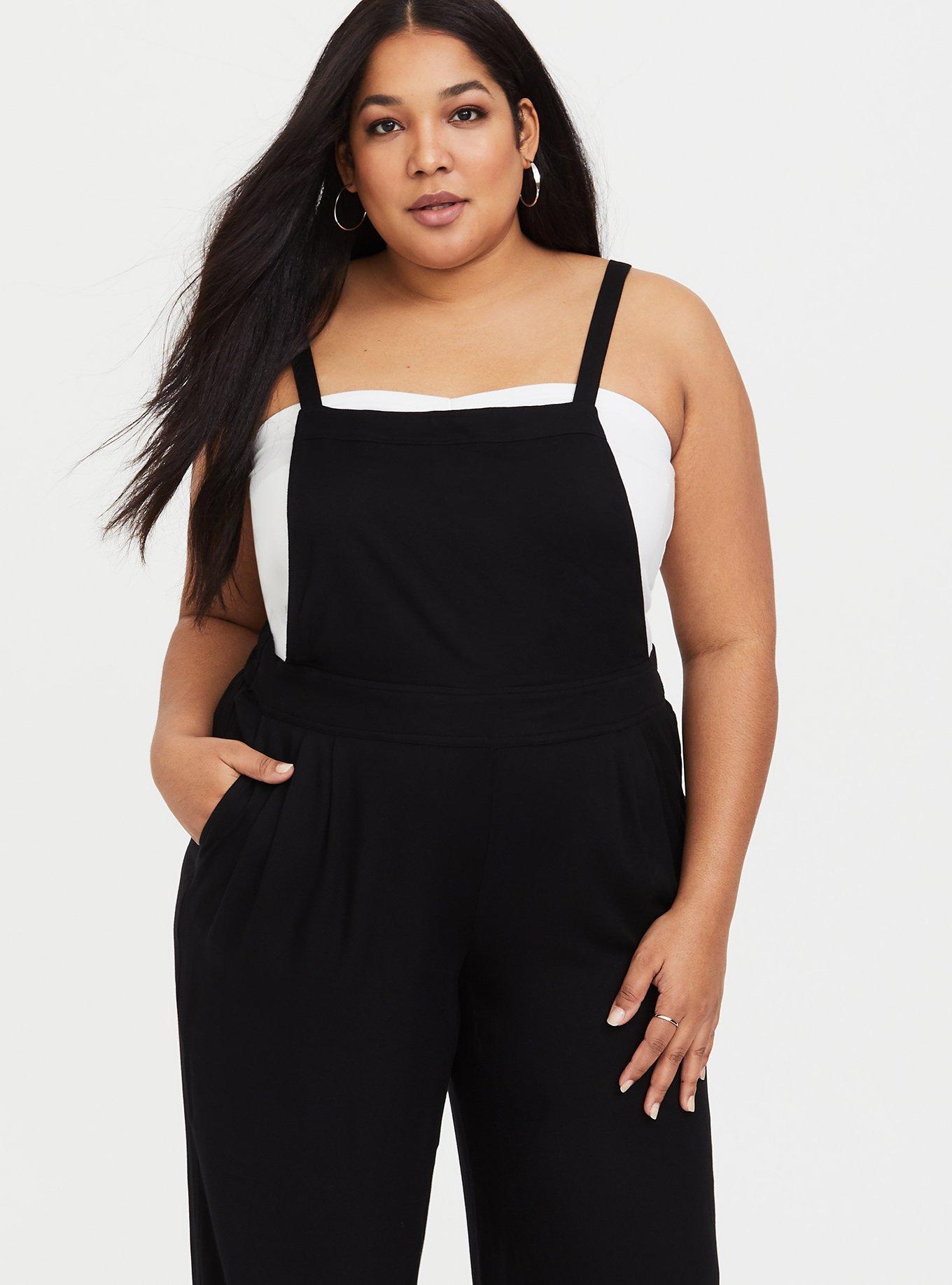 Plus Size - Wide Leg Stretch Crepe Jumper - Torrid