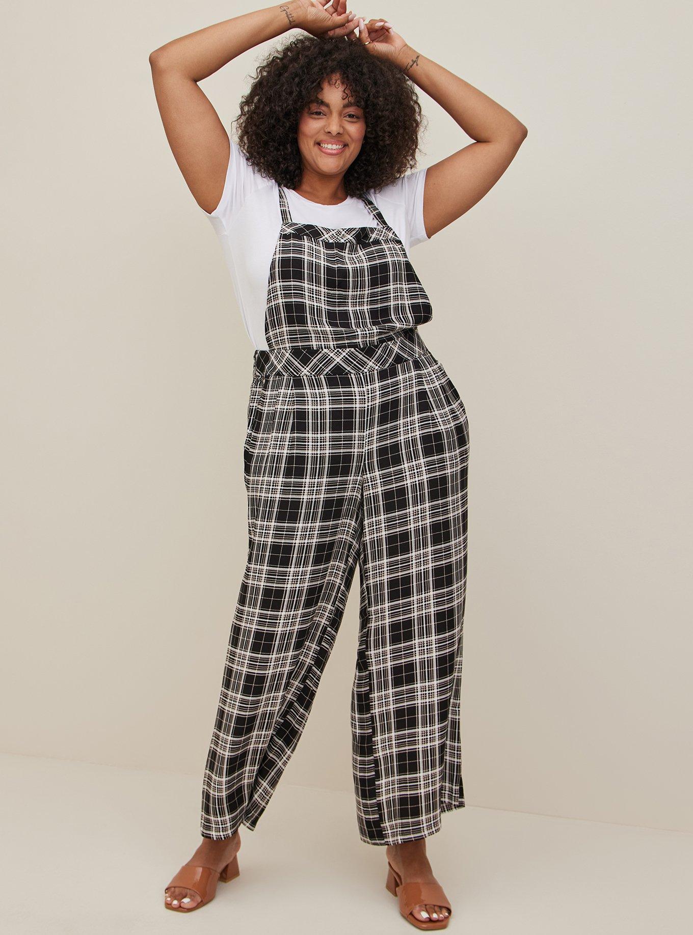 Karina Wide Leg Crepe Plus Size Jumpsuit