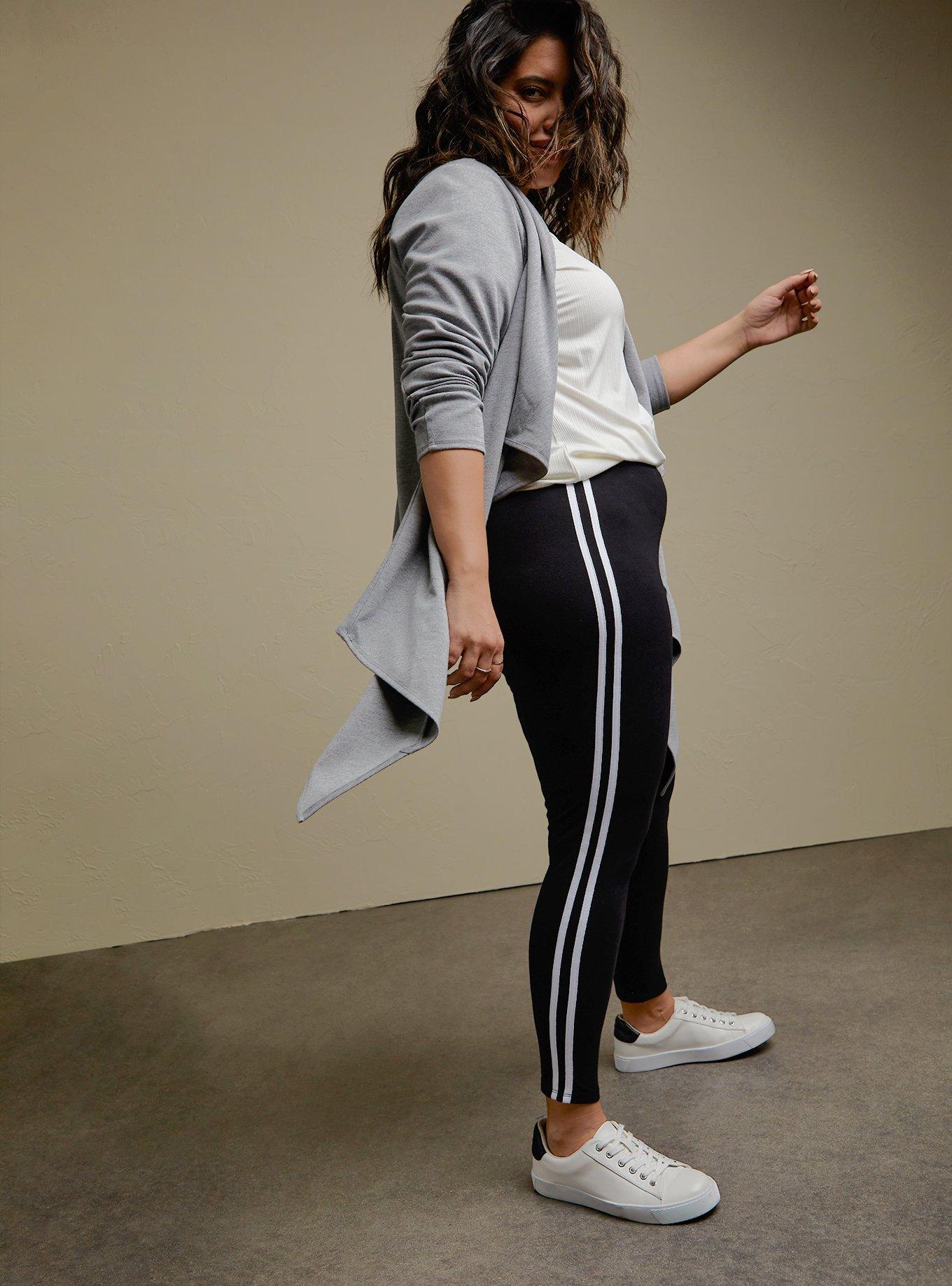 Plus Size - Full Length Signature Waist Double Side Stripe Legging