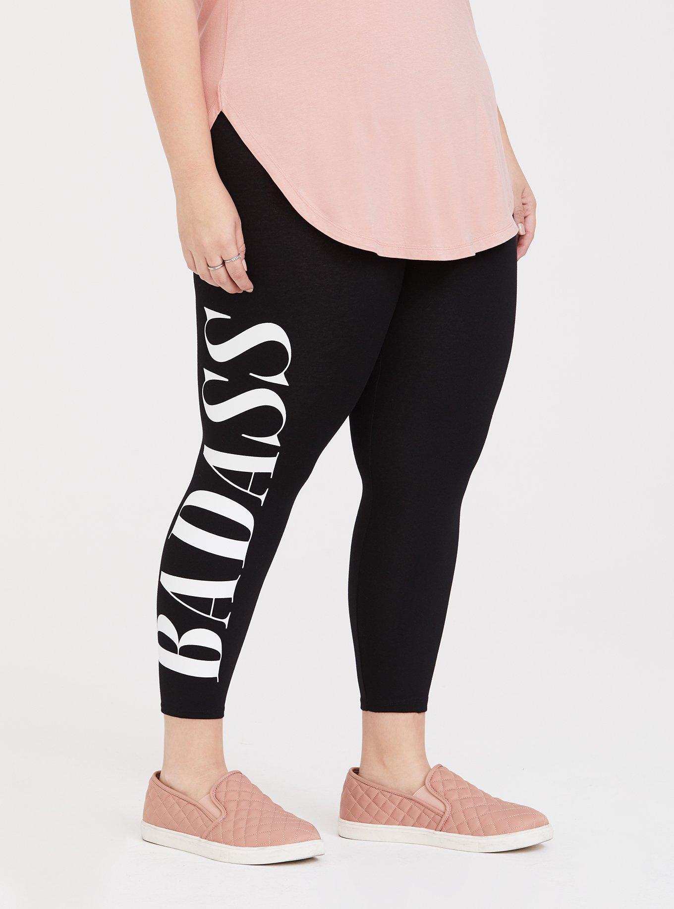Black Badass Crop Legging, BLACK, alternate