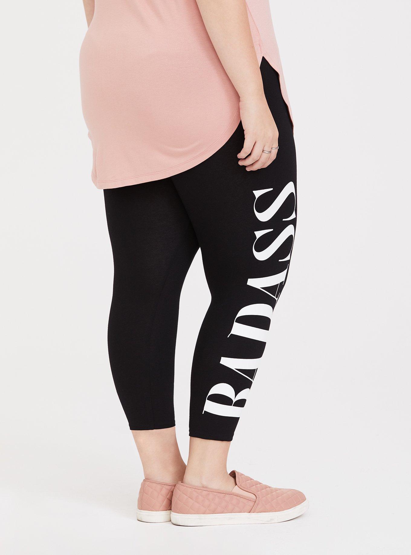 Black Badass Crop Legging, BLACK, alternate