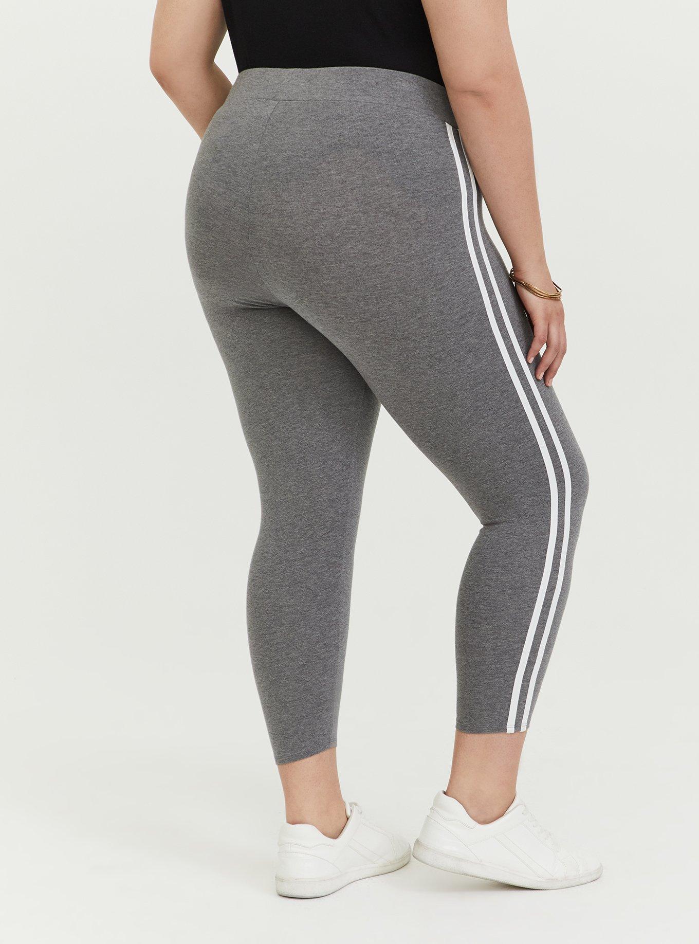 Plus Size - Crop Signature Waist Side Striped Legging - Torrid