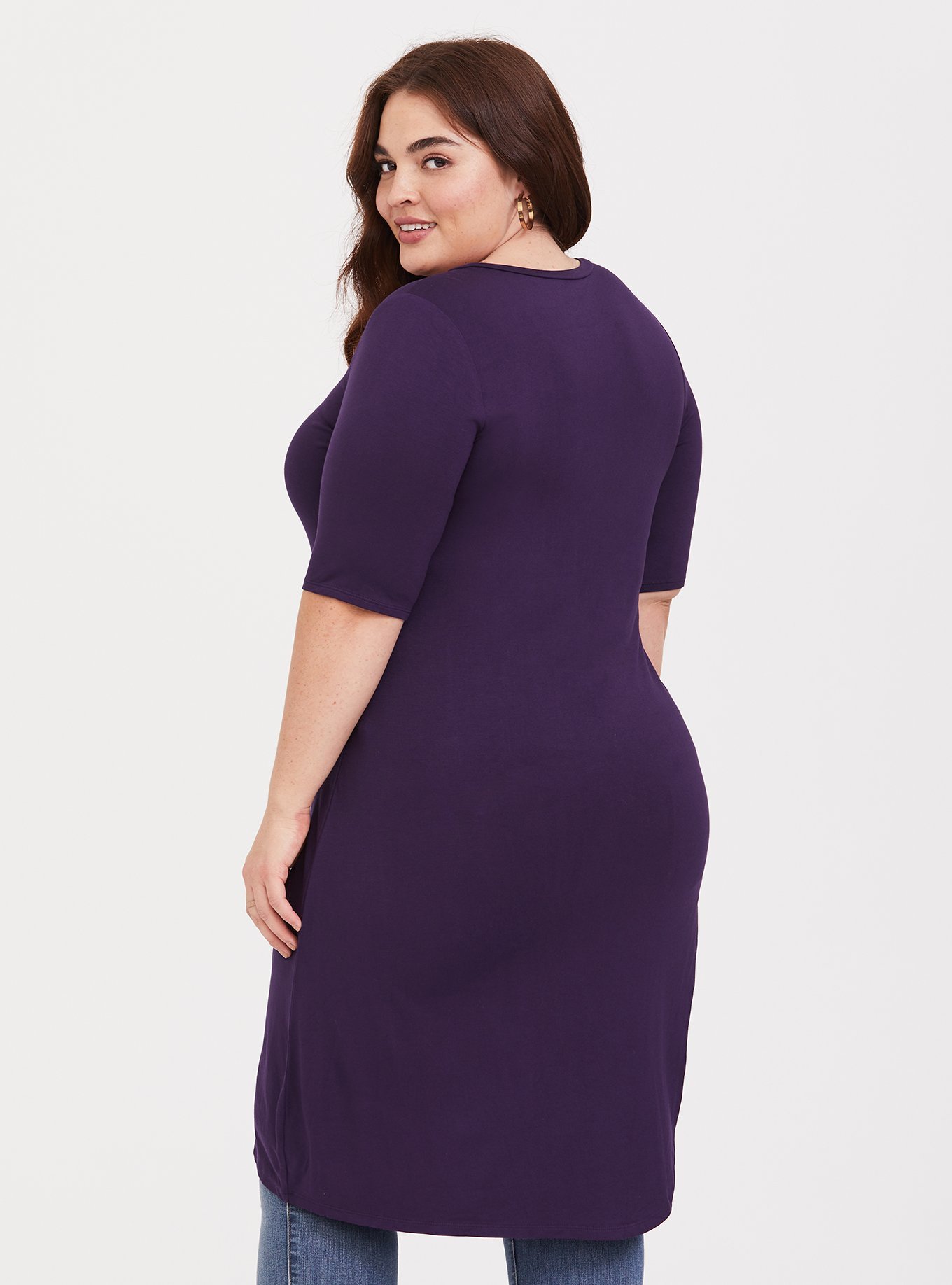 Plus Size - Super Soft Asymmetric Side Twist Tunic Tank - Torrid