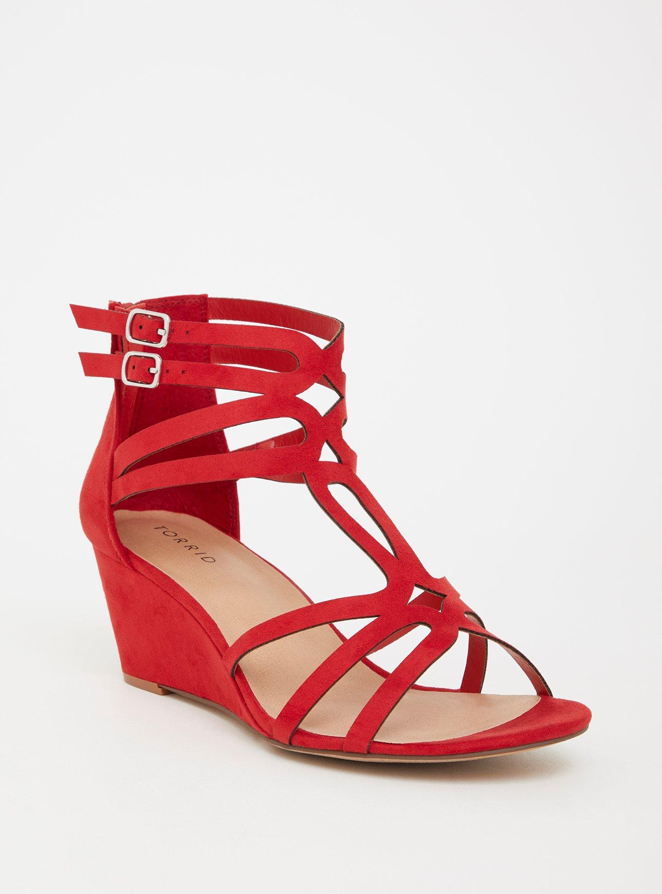 Red wide cheap width wedges