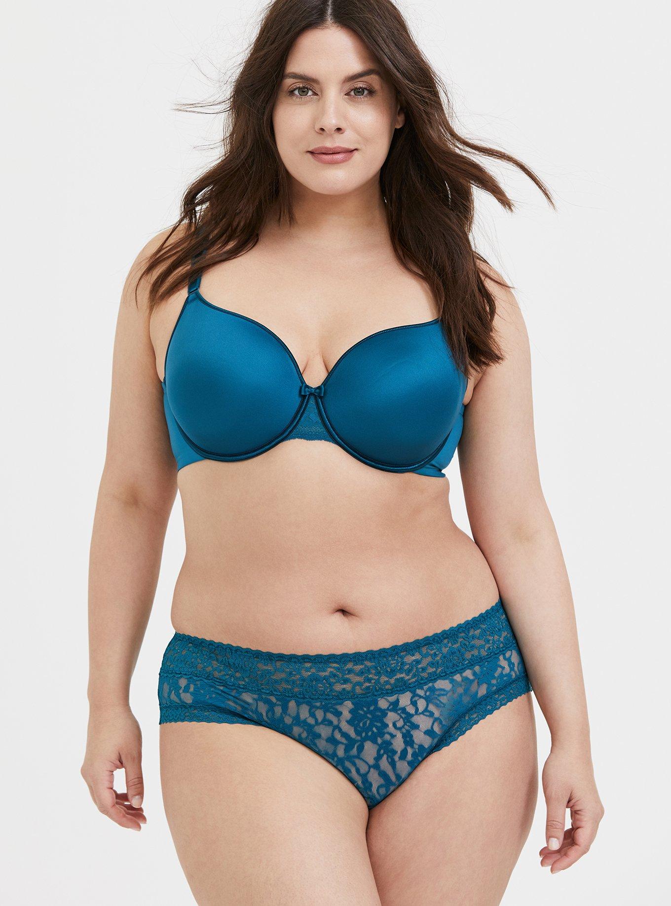 Full-Coverage Lightly Lined 360&deg; Back Smoothing&trade; Bra, TEAL, alternate