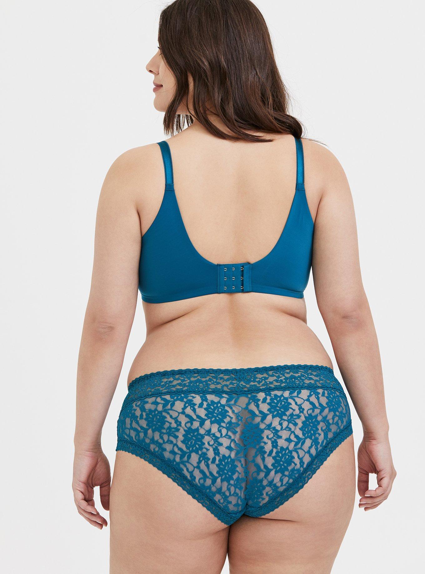 Full-Coverage Lightly Lined 360&deg; Back Smoothing&trade; Bra, TEAL, alternate