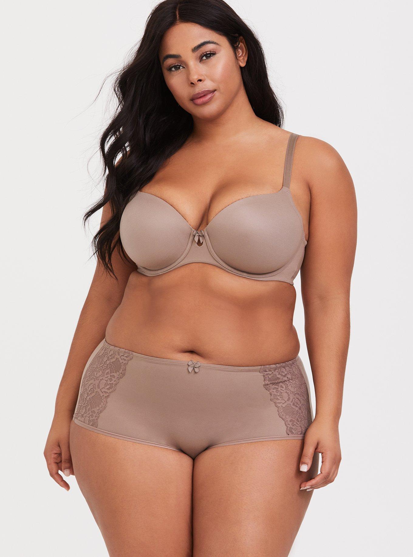 Torrid Curve Body&trade; Taupe Lightly Lined T-Shirt Bra, TAUPE, alternate