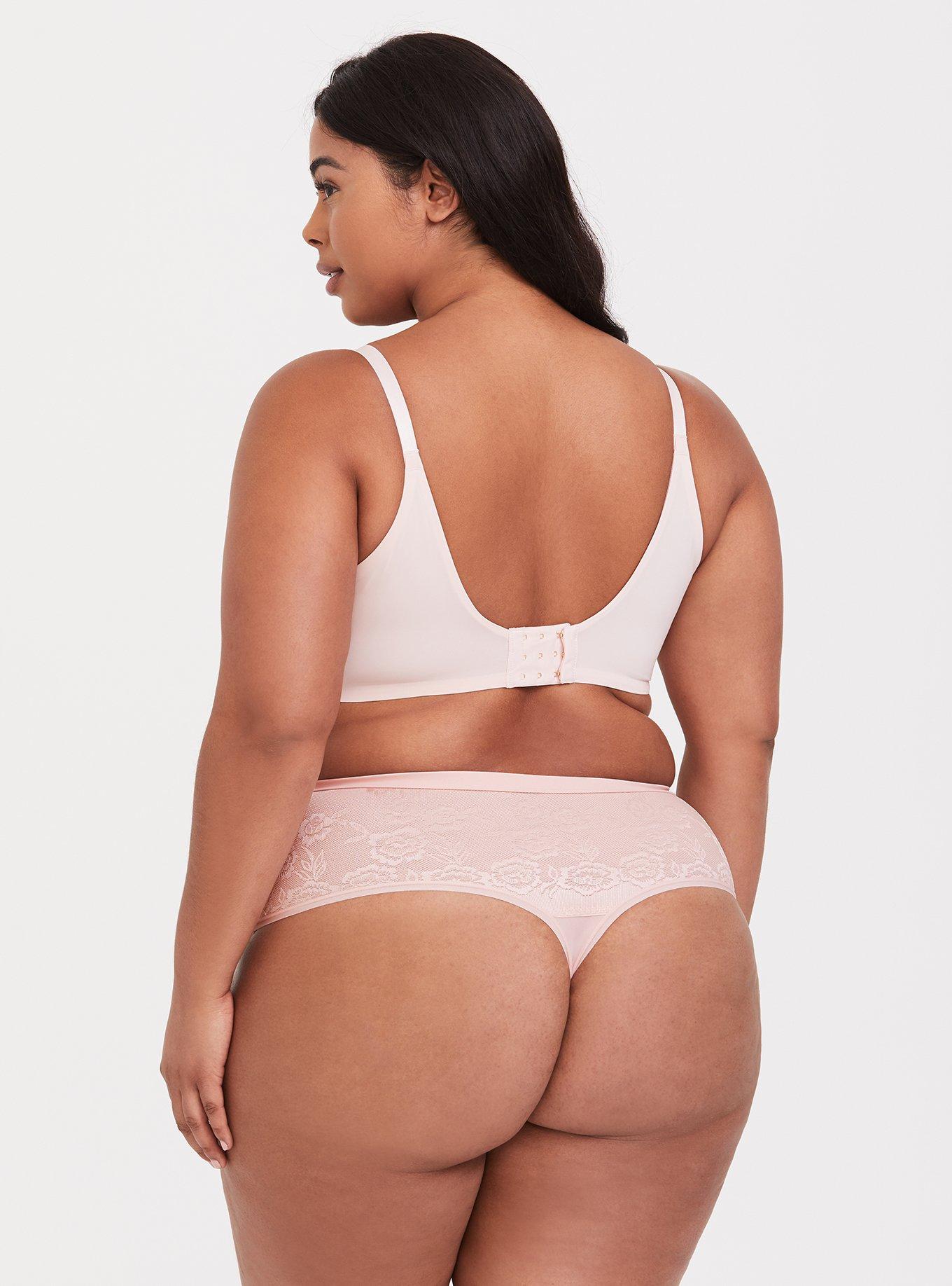 Plus Size 360&deg; Smoothing High-Rise Thong Panty, LOTUS, alternate