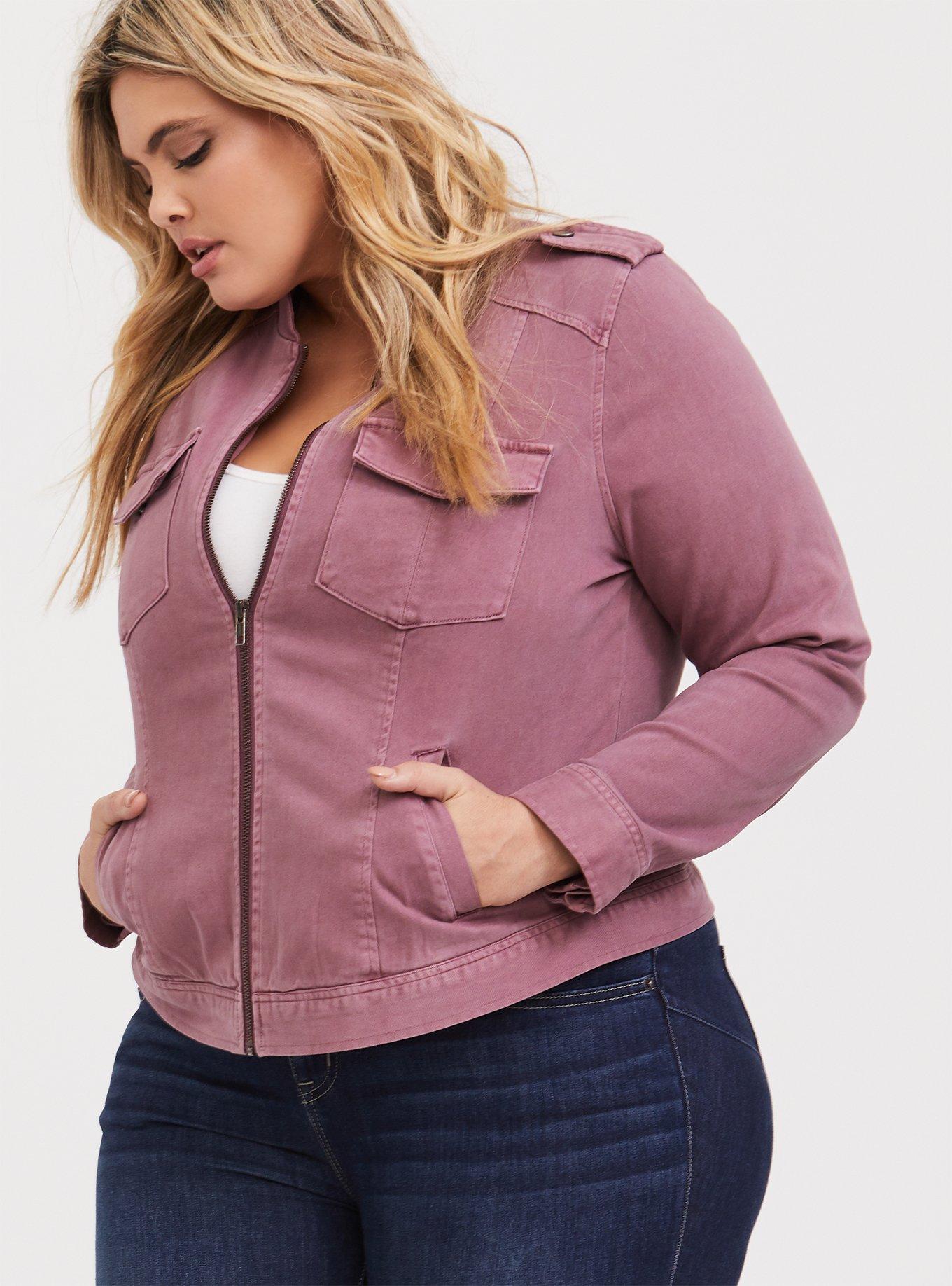 Twill Bomber Jacket, RED, alternate