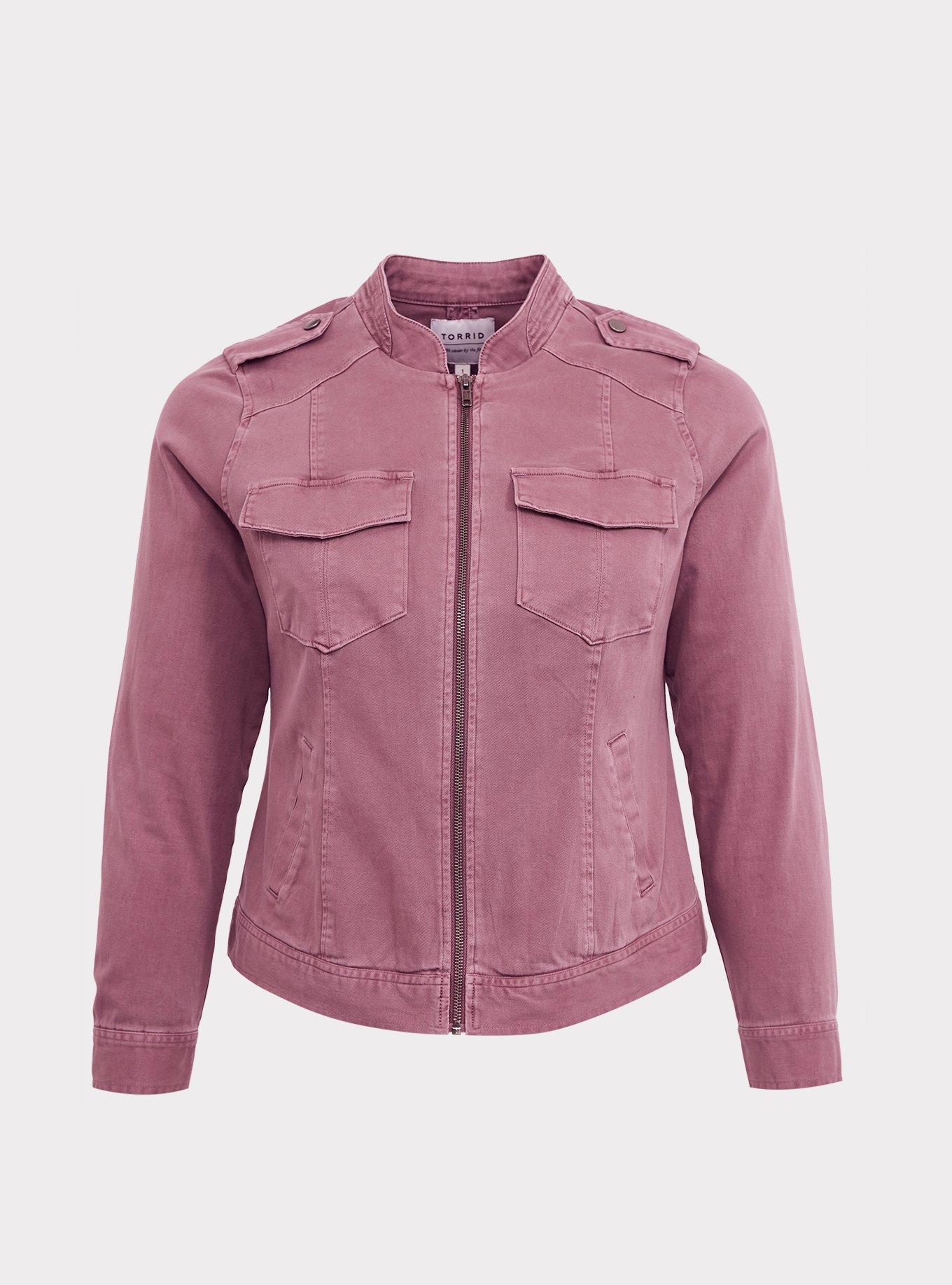 Twill Bomber Jacket, RED, hi-res
