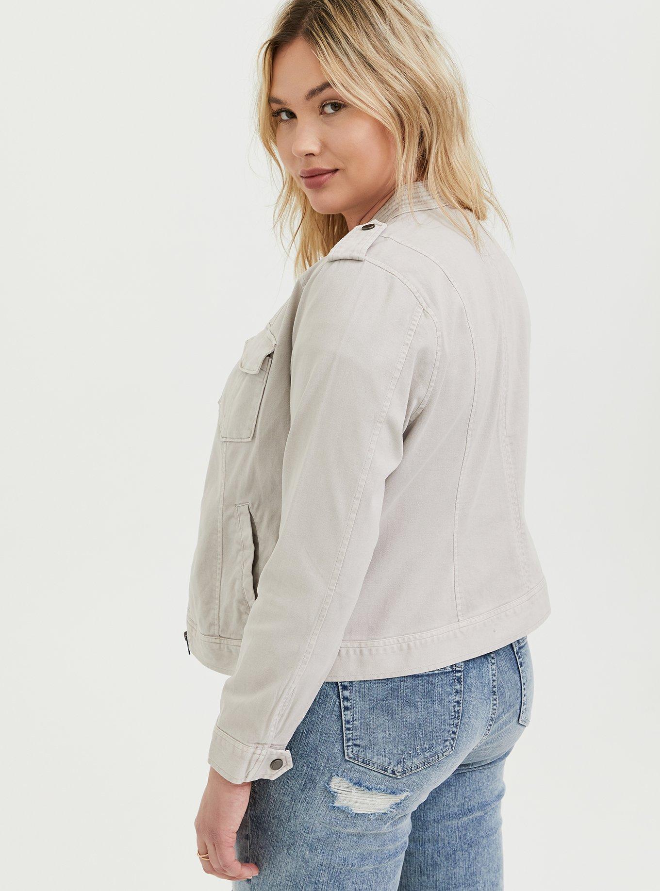 Plus Size - Twill Bomber Jacket - Torrid