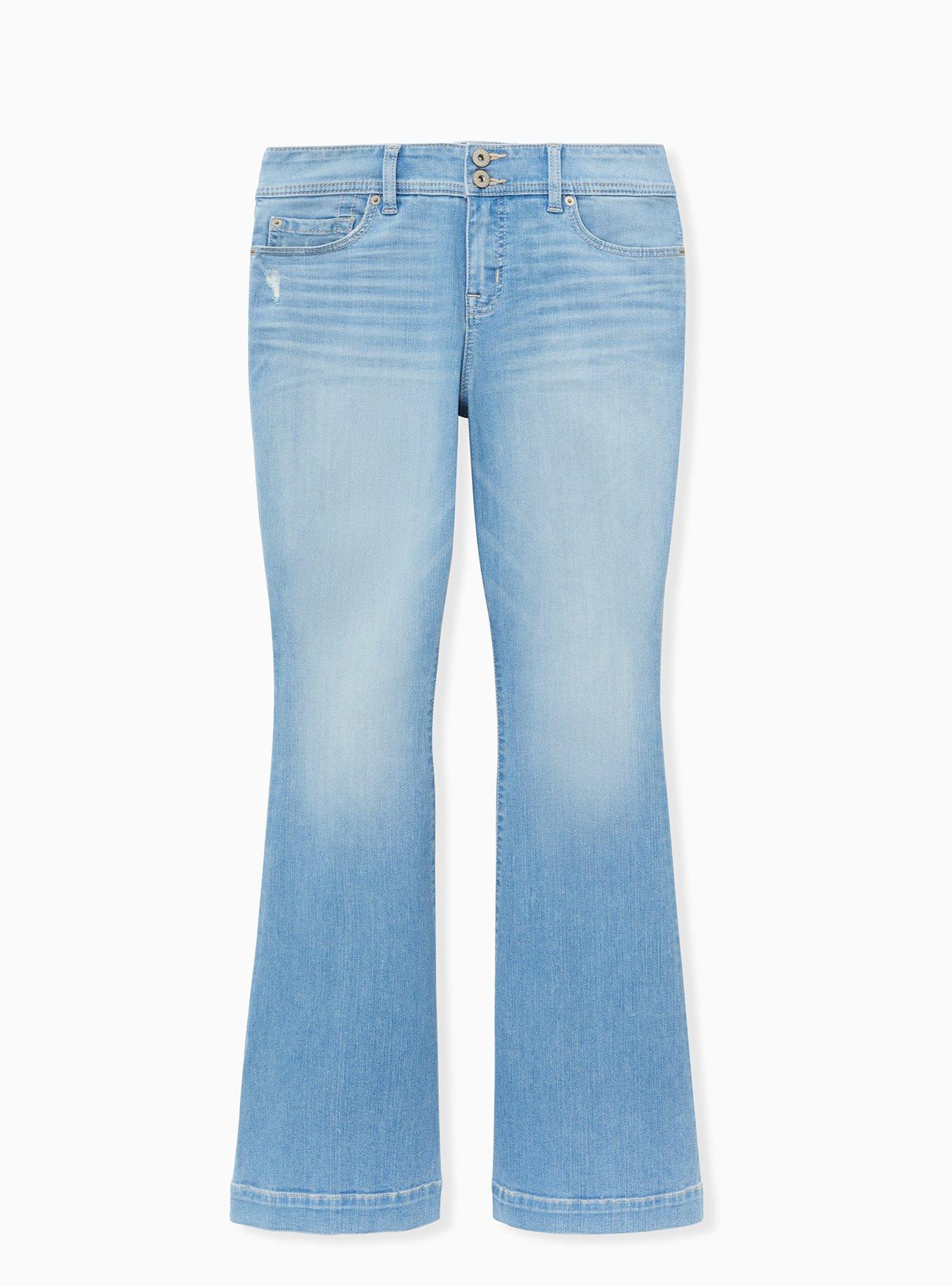Plus Size Flip Flop Flare Premium Stretch Mid-Rise Jean, BEVERLY HILLS, hi-res