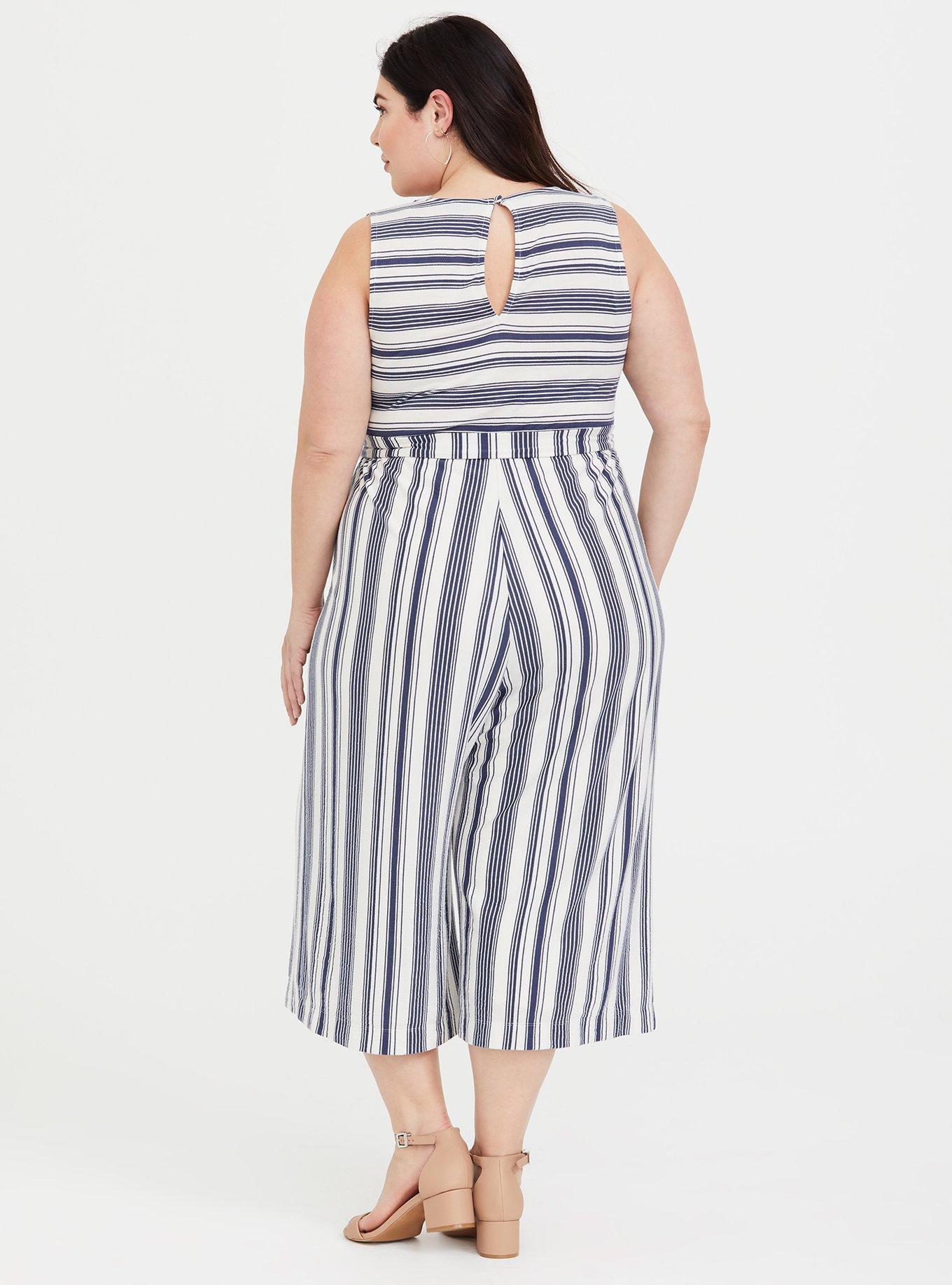 Plus Size Textured Knit Culotte Jumpsuit Torrid