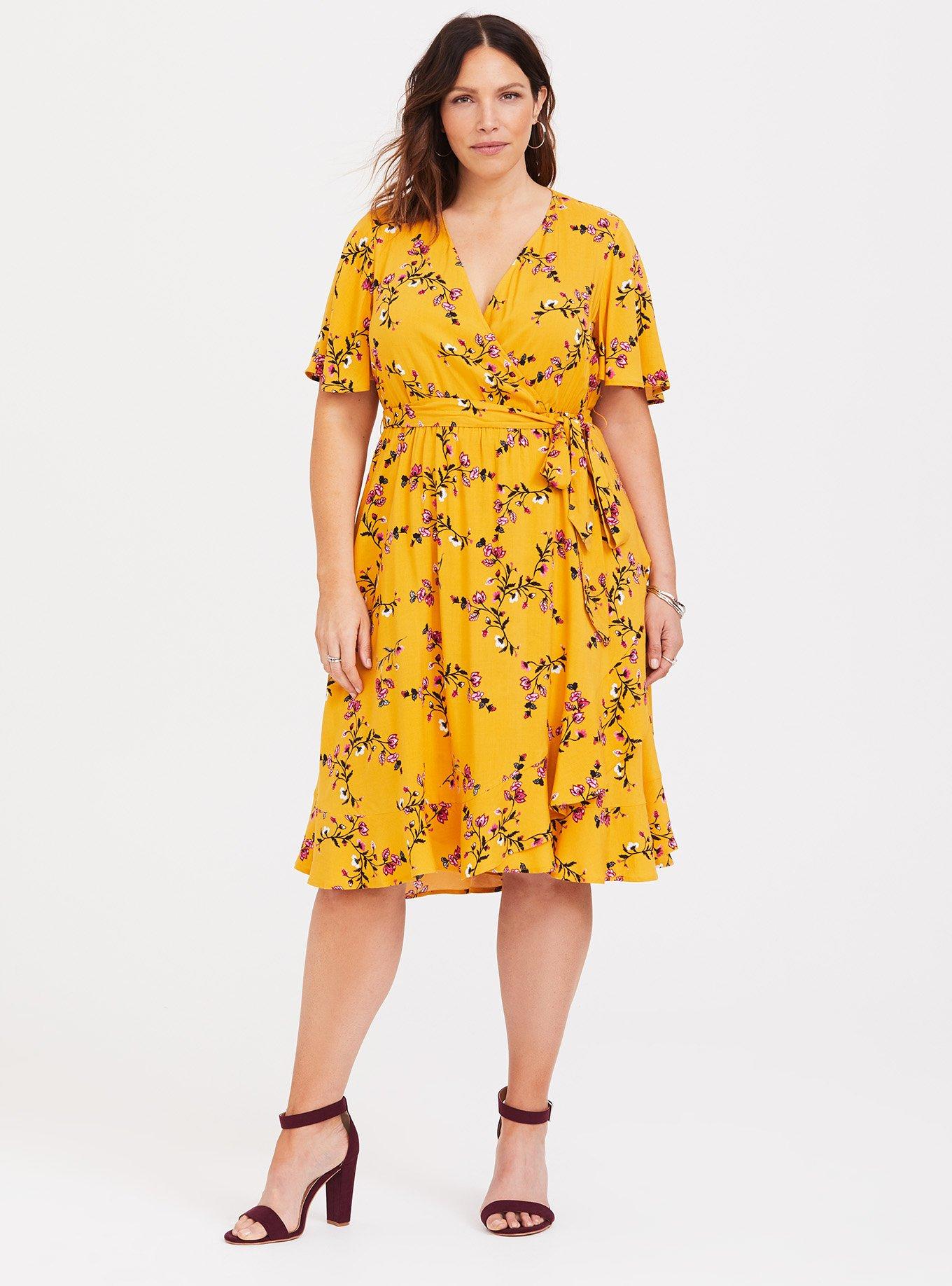 Torrid yellow hotsell floral dress