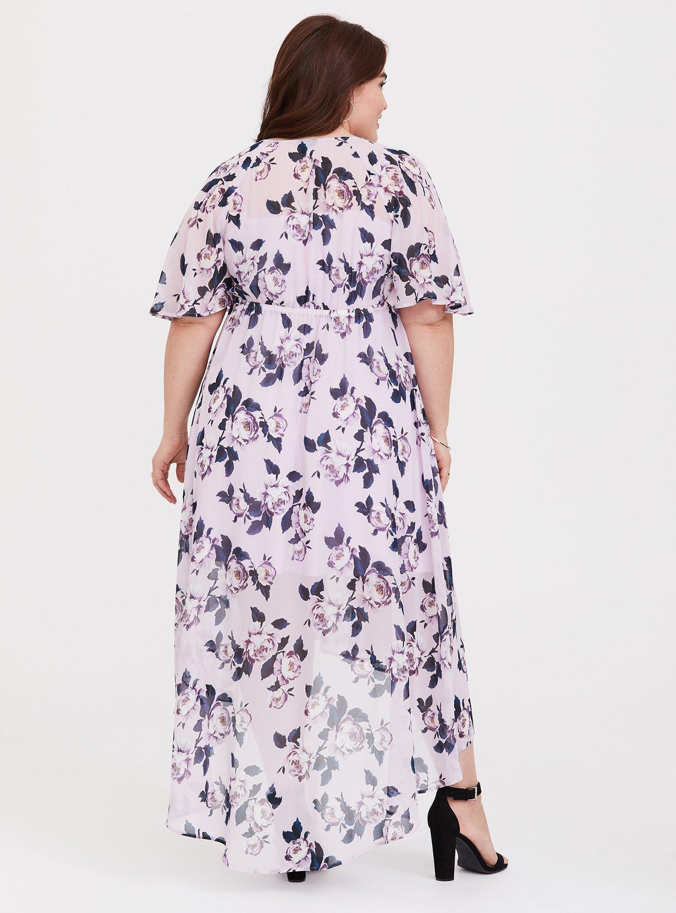 Maxi Chiffon Dress, PINK, alternate