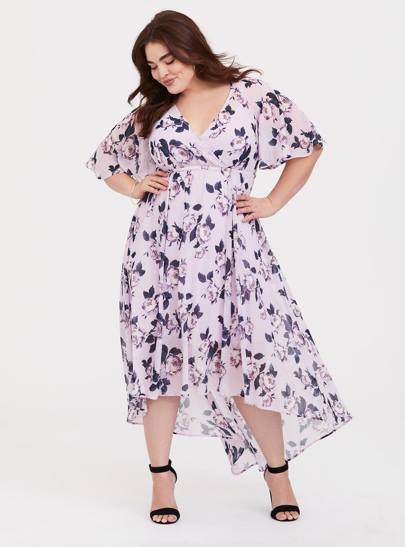 Maxi Chiffon Dress, PINK, hi-res