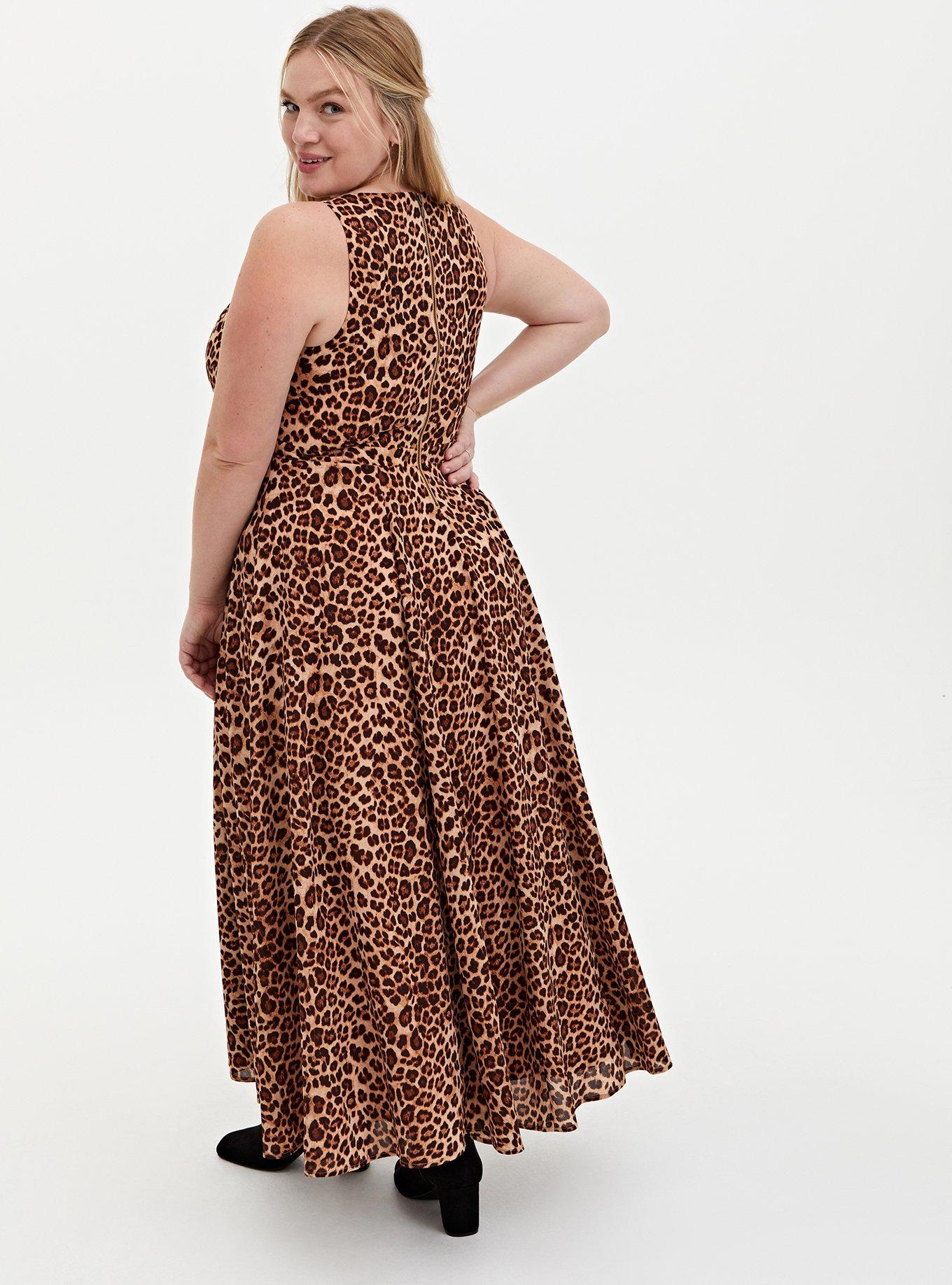 Torrid Plus Size 3, 3X, 22-24 Brown Tan Zebra Print Maxi Studio