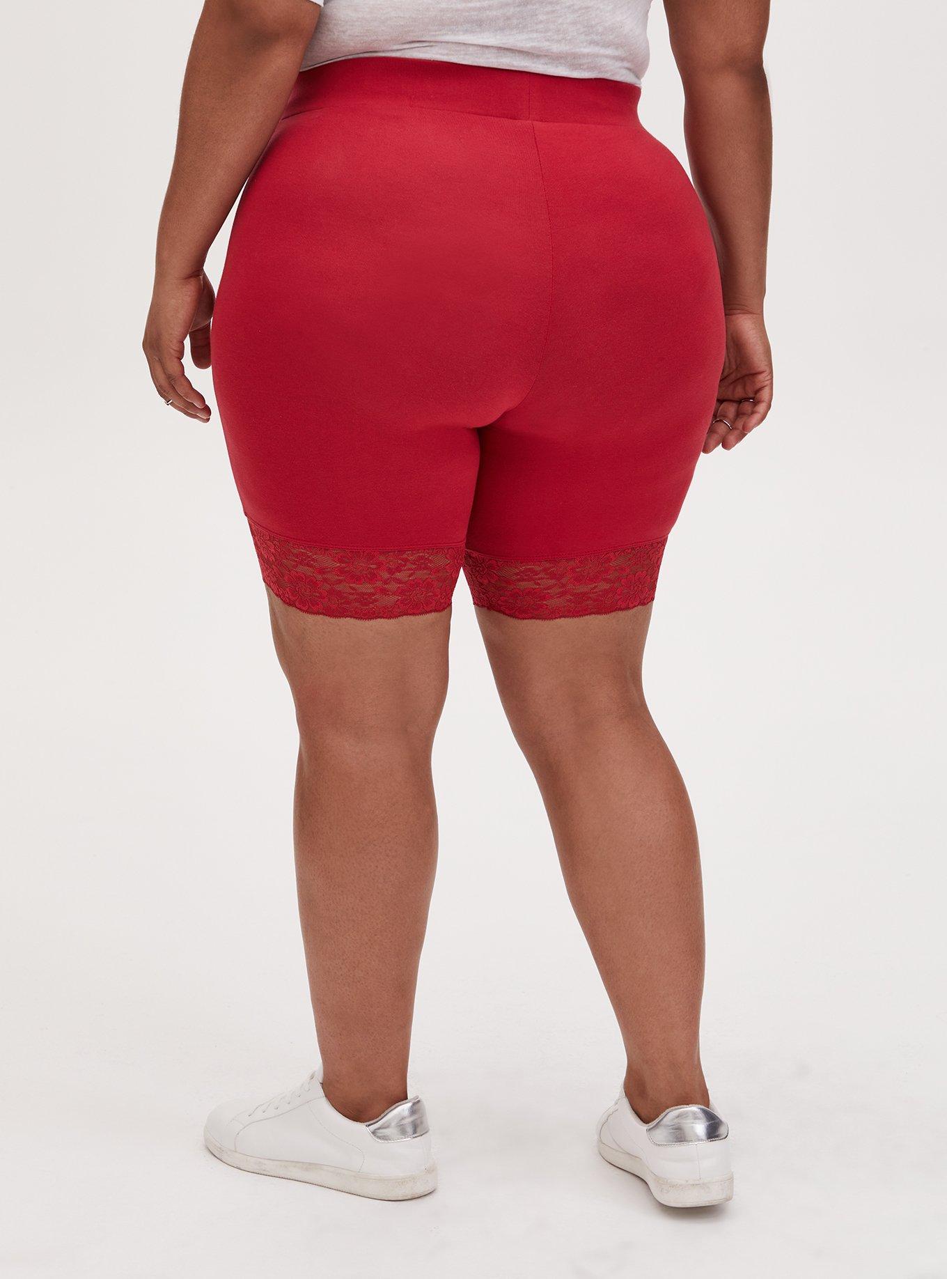 Plus Size - 9 Inch Signature Waist Lace Trim Bike Short - Torrid