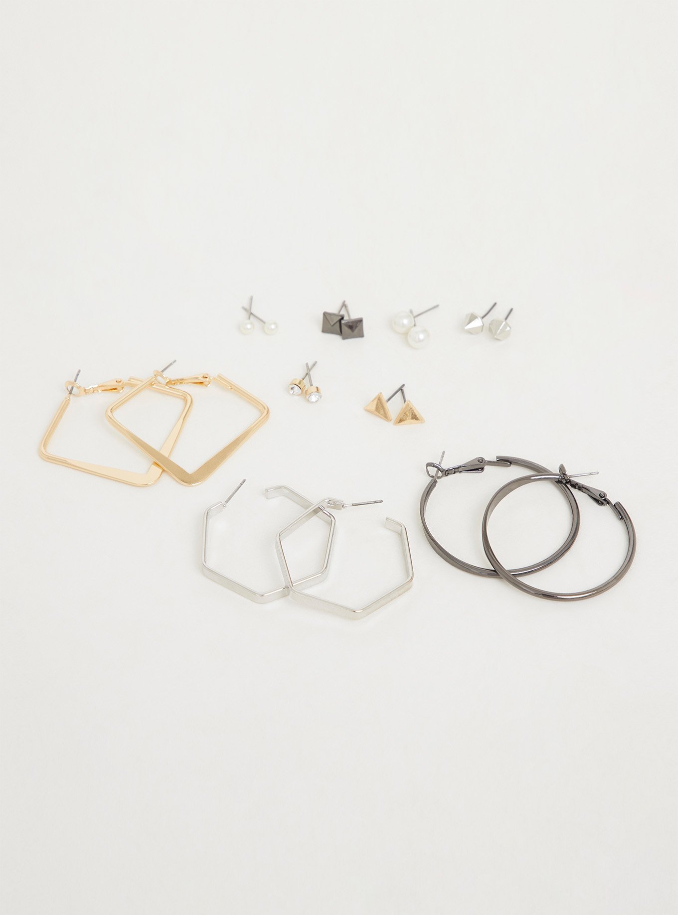 Plus Size - Multi Hoop and Stud Earrings - Set of 9 - Torrid