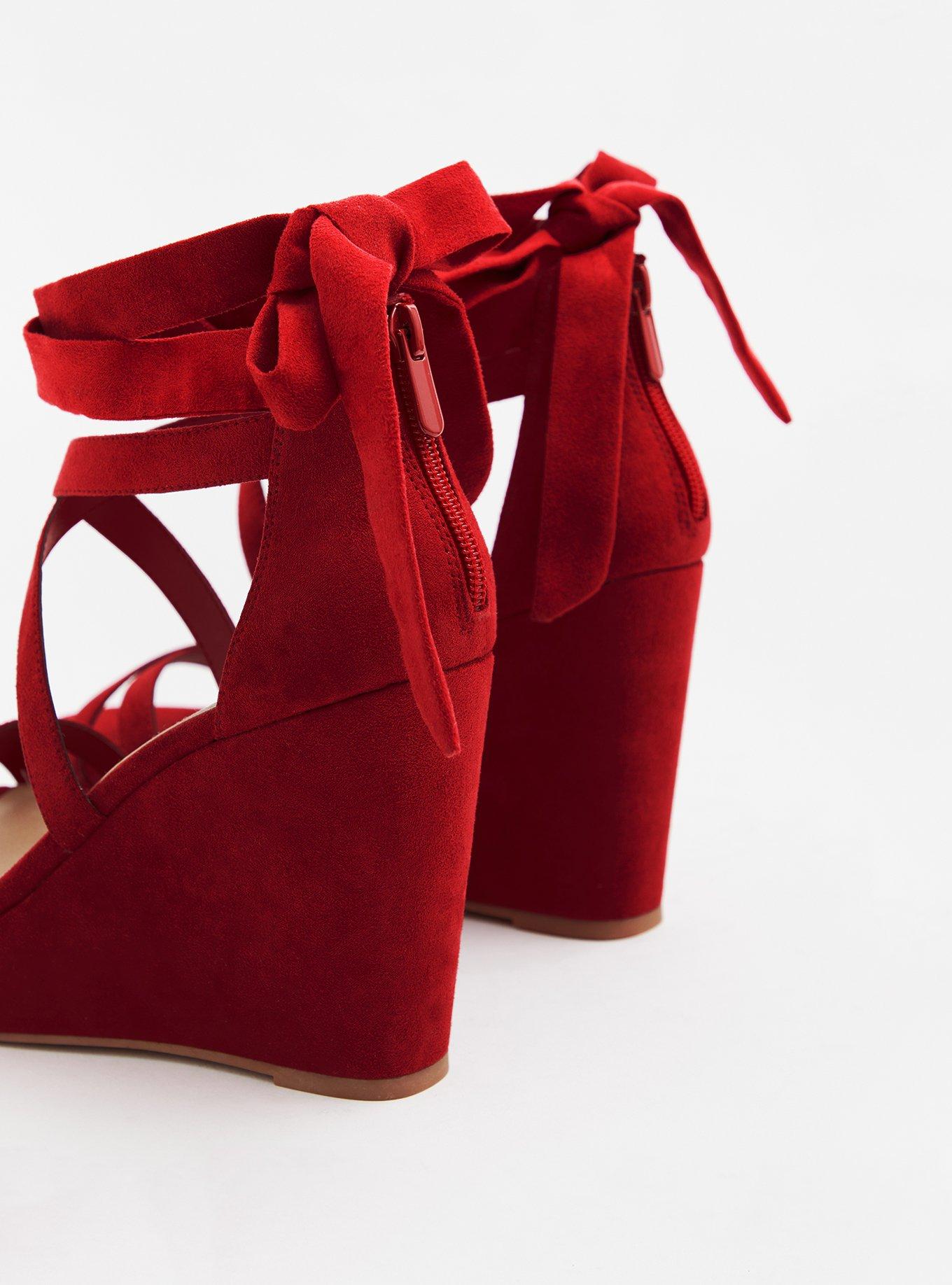 *SALE* Houston Texans Red good Suede Wedges