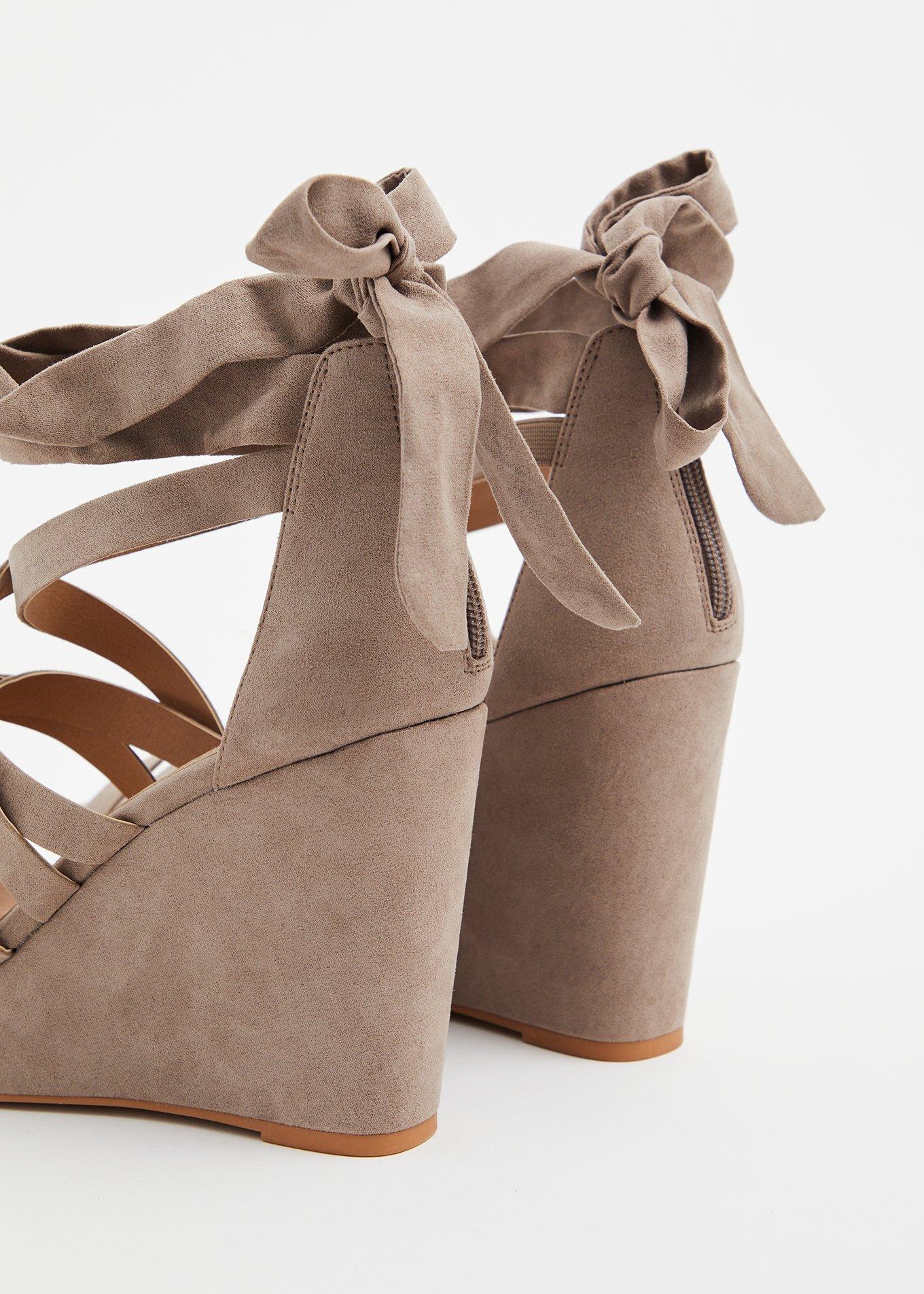 Strappy Wrap Platform Wedge (WW), TAUPE, alternate