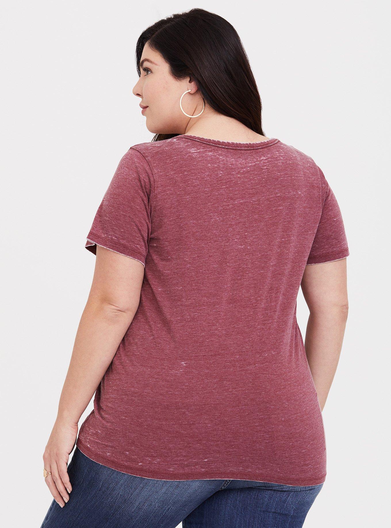 Plus Size Her Universe Captain Marvel Choker Top, BURGUNDY, alternate