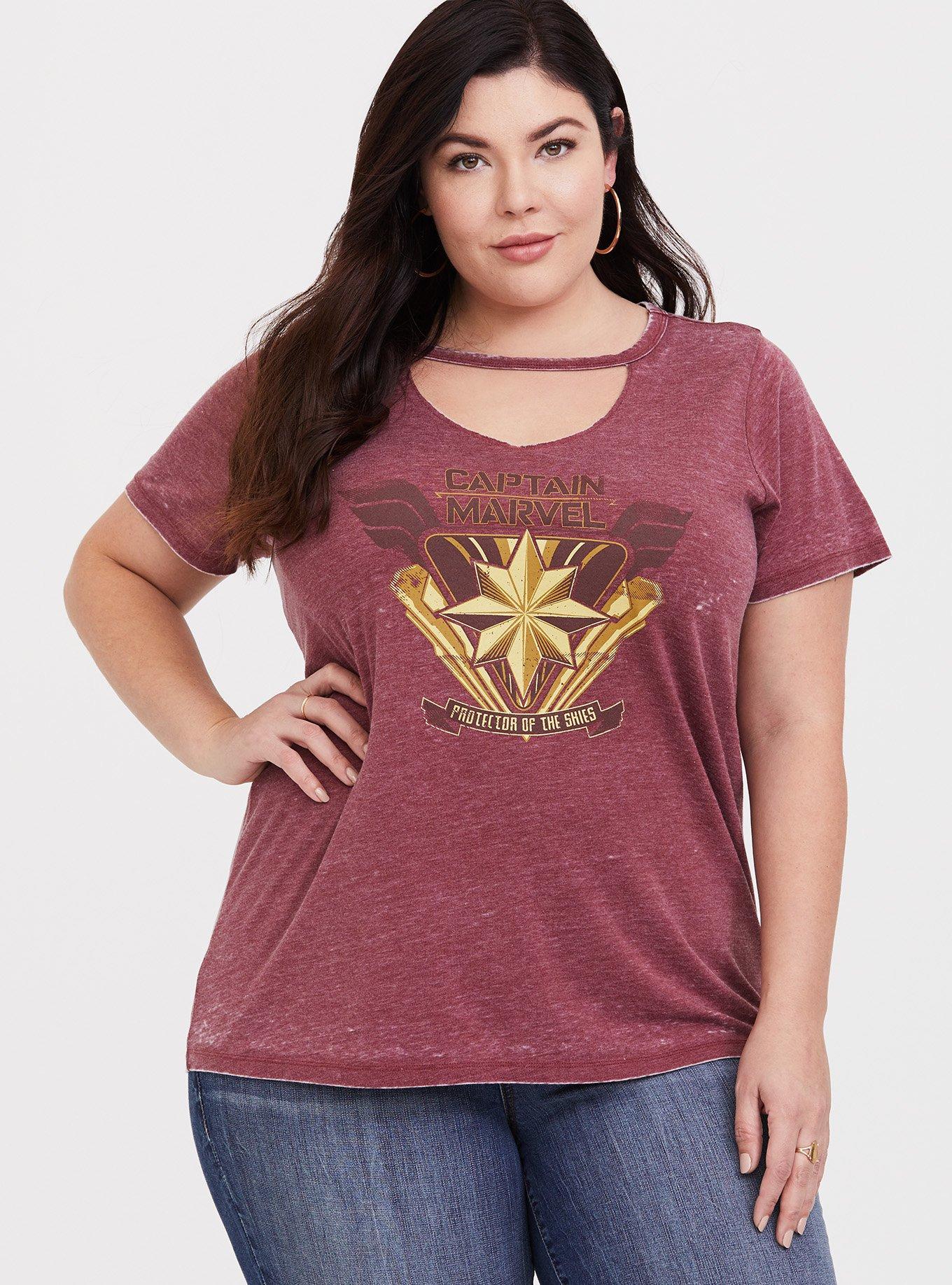 Her Universe Captain Marvel Choker Top, , hi-res