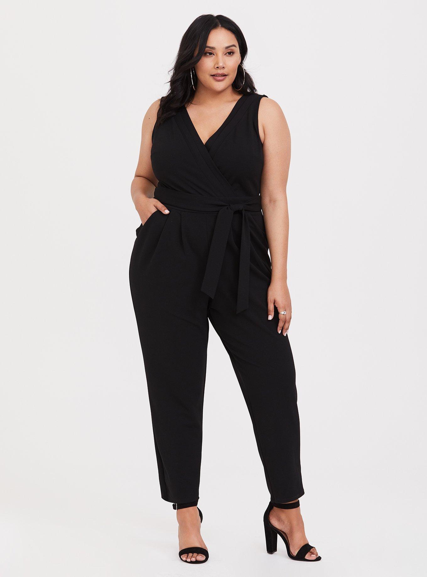 All black 2025 jumpsuit plus size