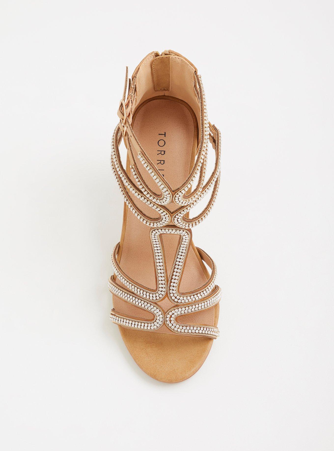 Wide width nude hot sale sandals