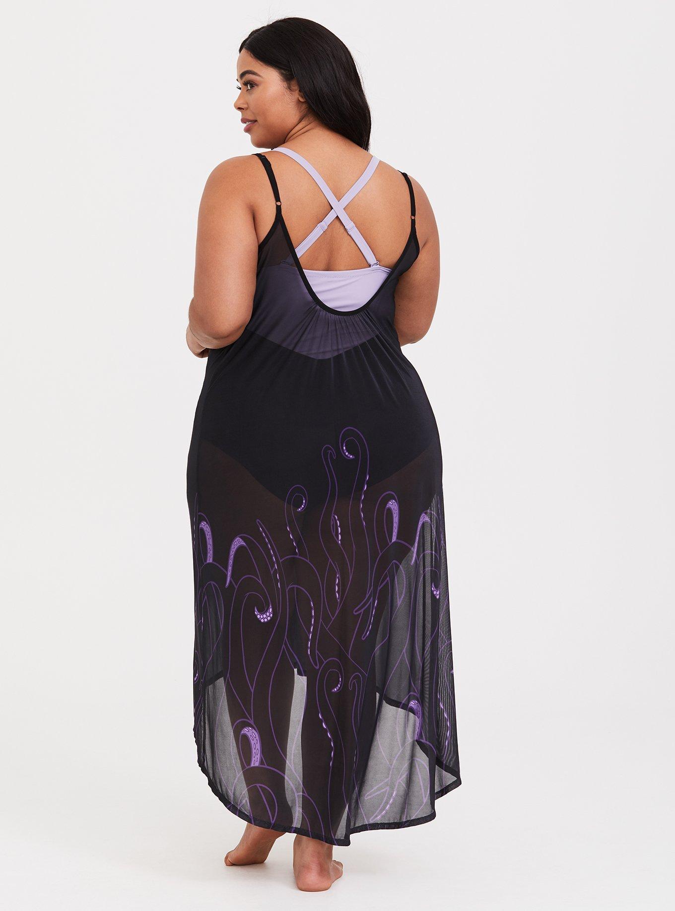 Her Universe Disney The Little Mermaid Ursula Mesh Cover-Up, DEEP BLACK, alternate