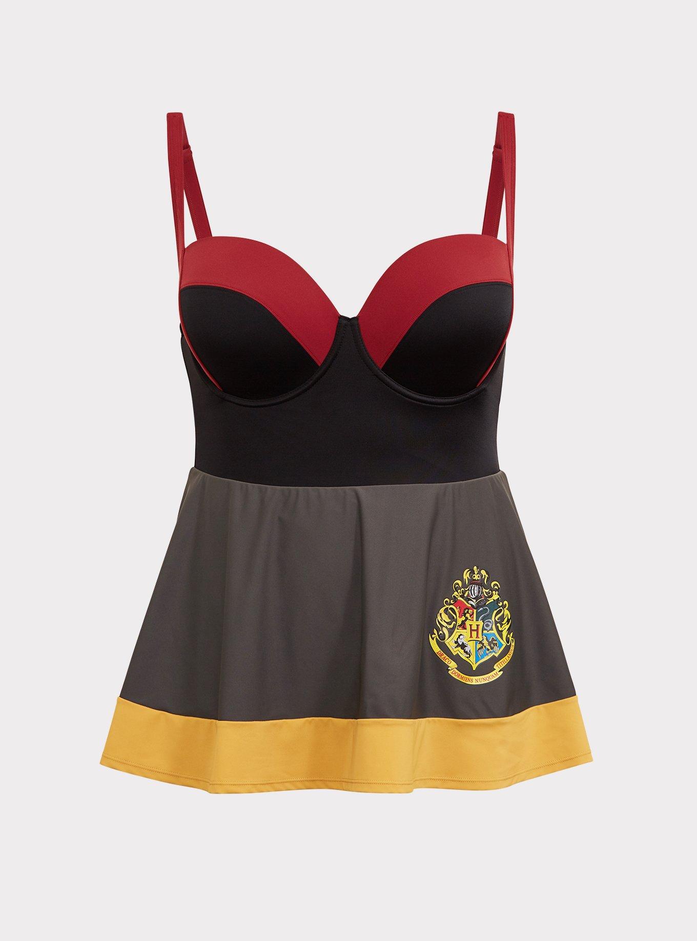 Womens Red Harry Potter Hogwarts School Seal Crest Brief Underwear