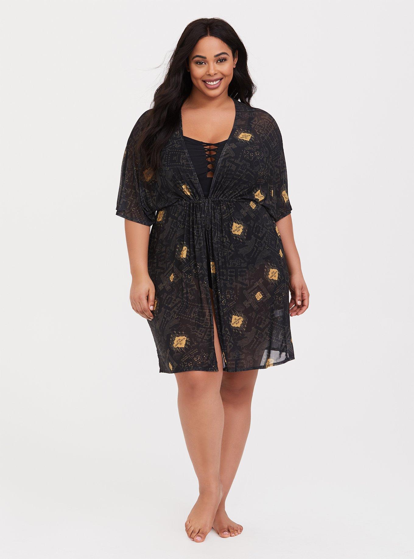 Harry Potter Marauders Map Kaftan Swim Cover-Up, MULTI, alternate