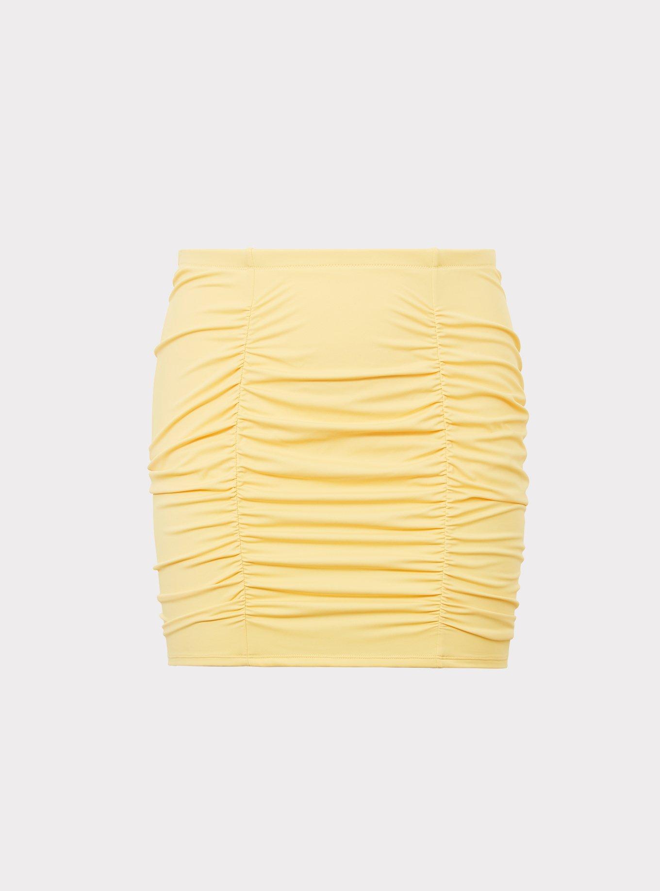 Disney Belle Yellow High Waist Ruched Swim Skirt