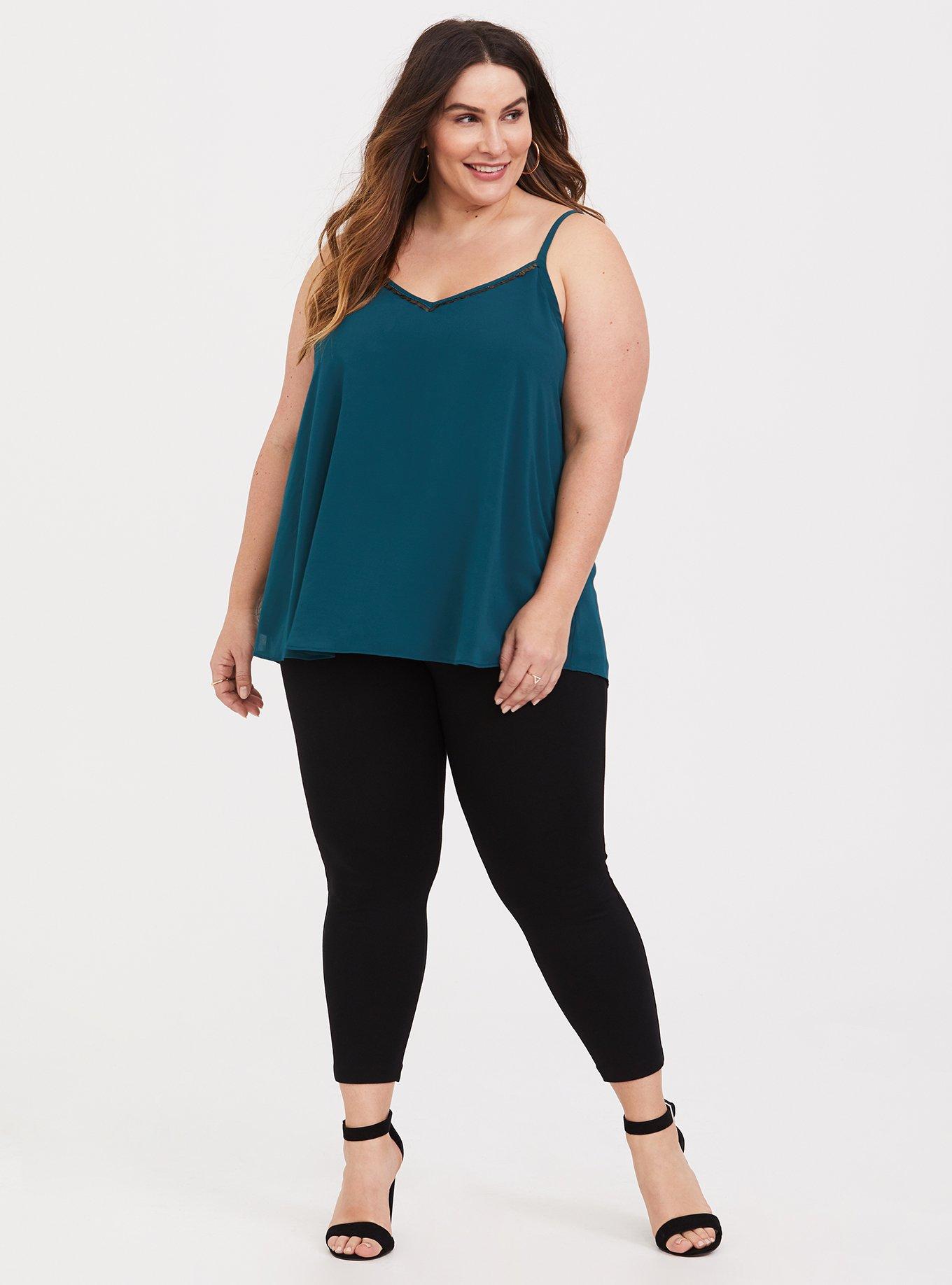 Deep Teal Chiffon Sequin Cami, DEEP TEAL, alternate
