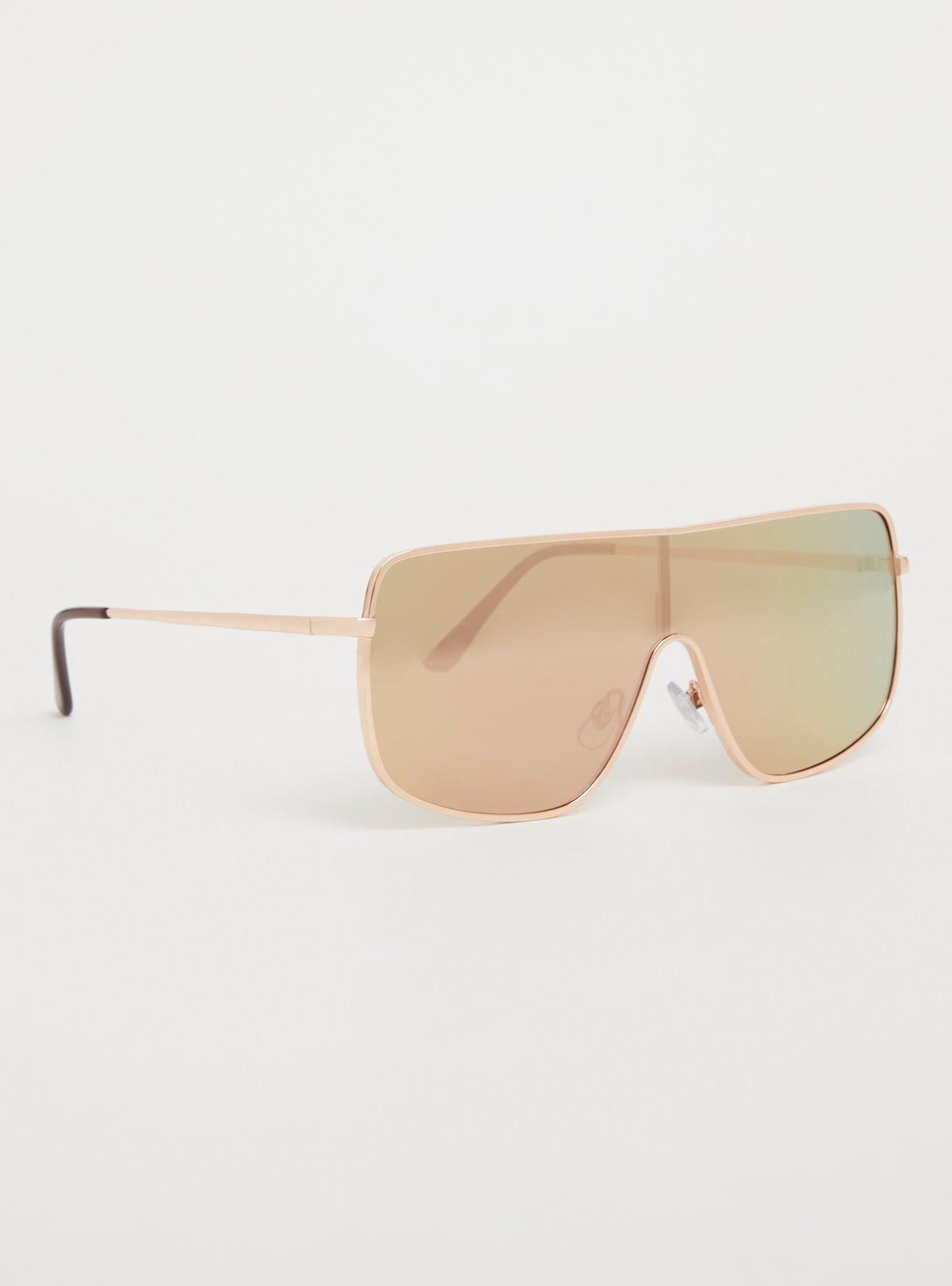 Gold shop shield sunglasses