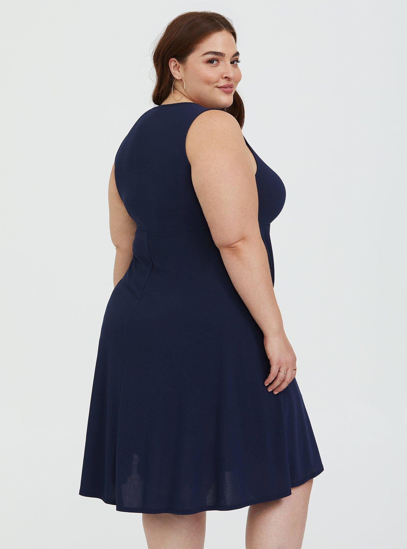 Mini Stretch Crepe Wrap Dress, YACHT, alternate