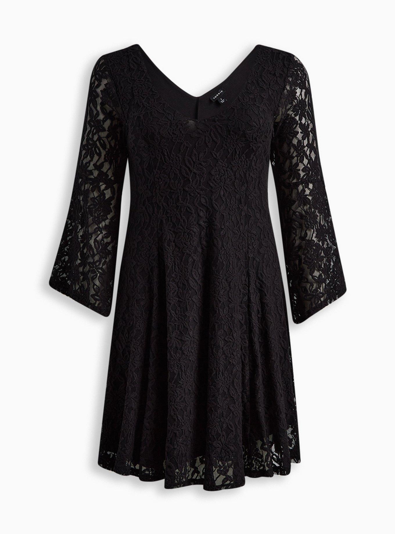 Plus Size - Mini Lace Bell Trapeze Dress - Torrid