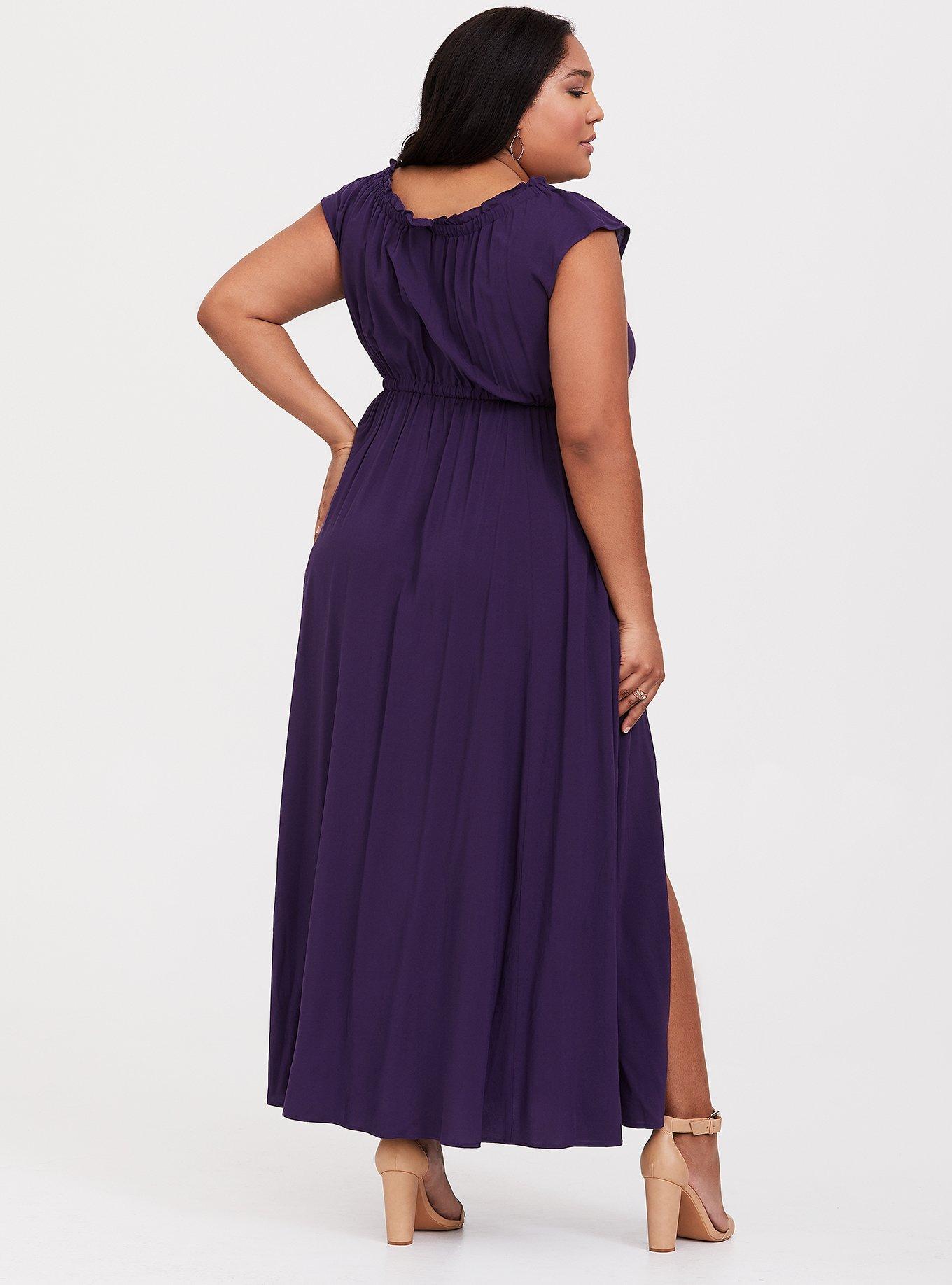  Plus Size Purple Dress